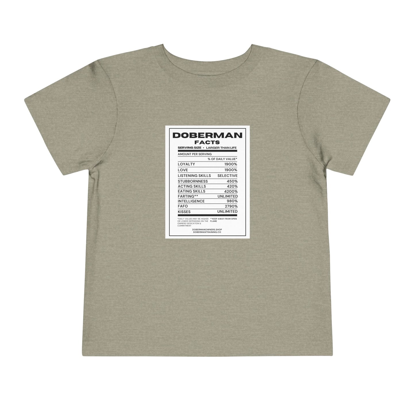 Doberman Facts 1 Toddler Short Sleeve Tee