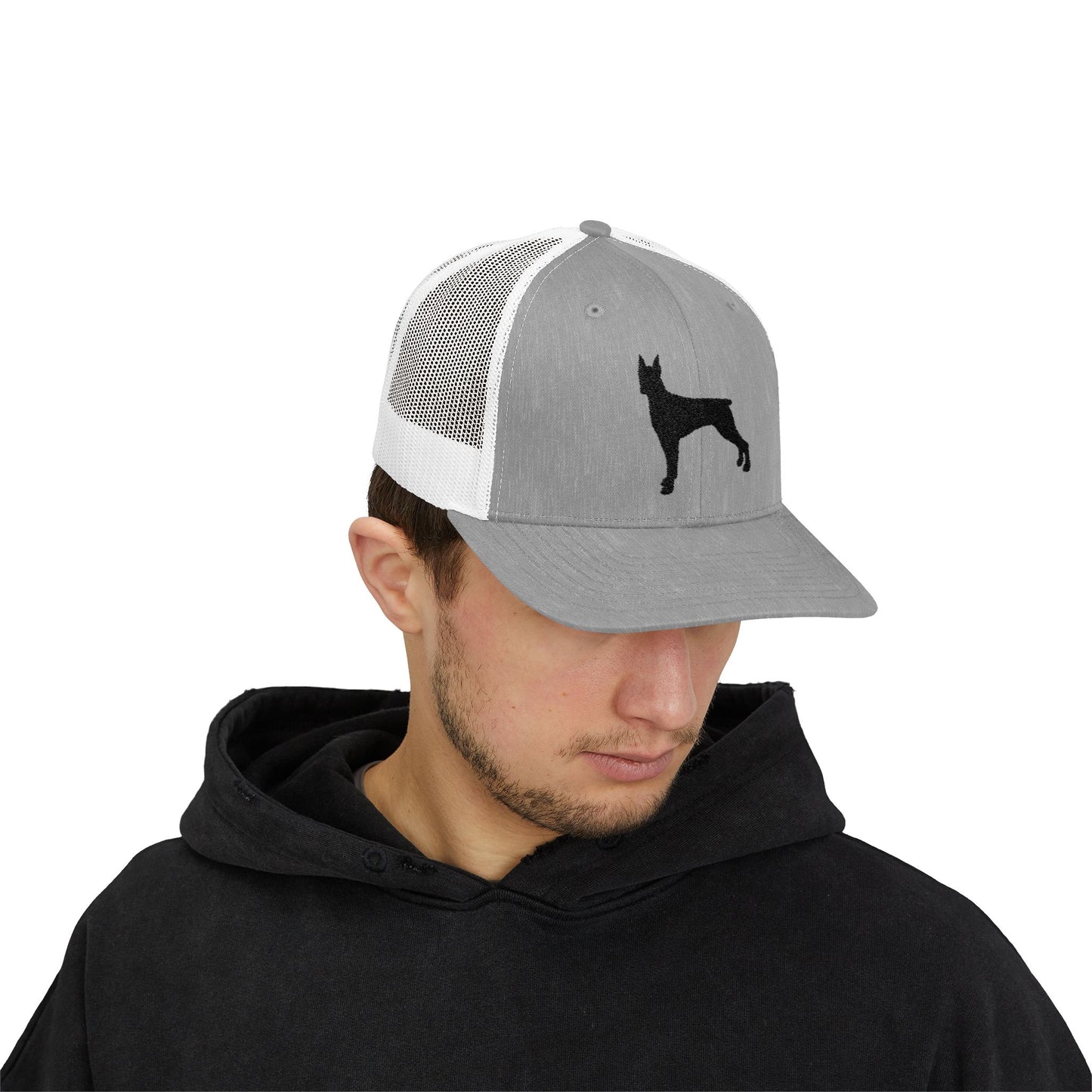 Doberman 1 Silhouette Snapback Trucker Cap