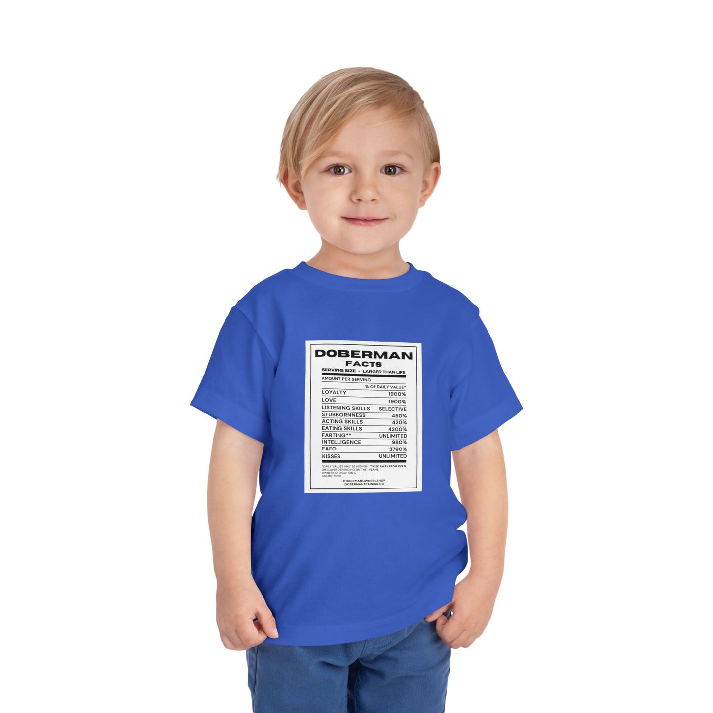 Doberman Facts 1 Toddler Short Sleeve Tee