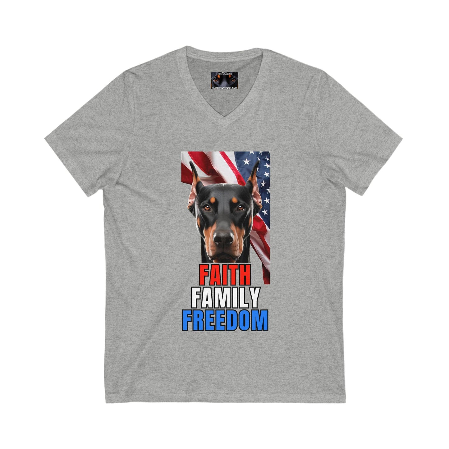 FFF 1 Private Label Unisex Jersey Short Sleeve V-Neck Tee