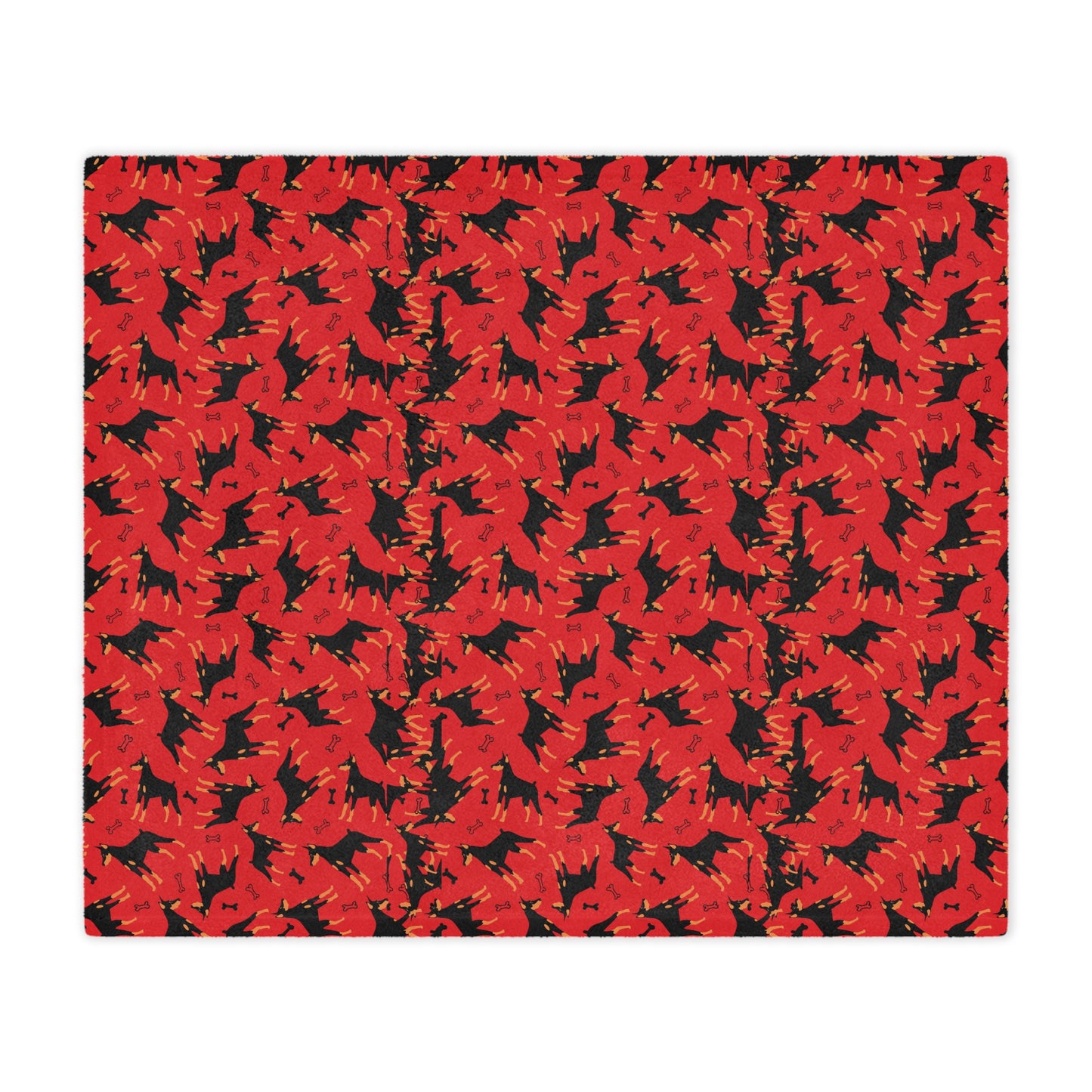AOP Dobie 1 Minky Blanket, Soft Throw Blanket, Warm Plush Blanket
