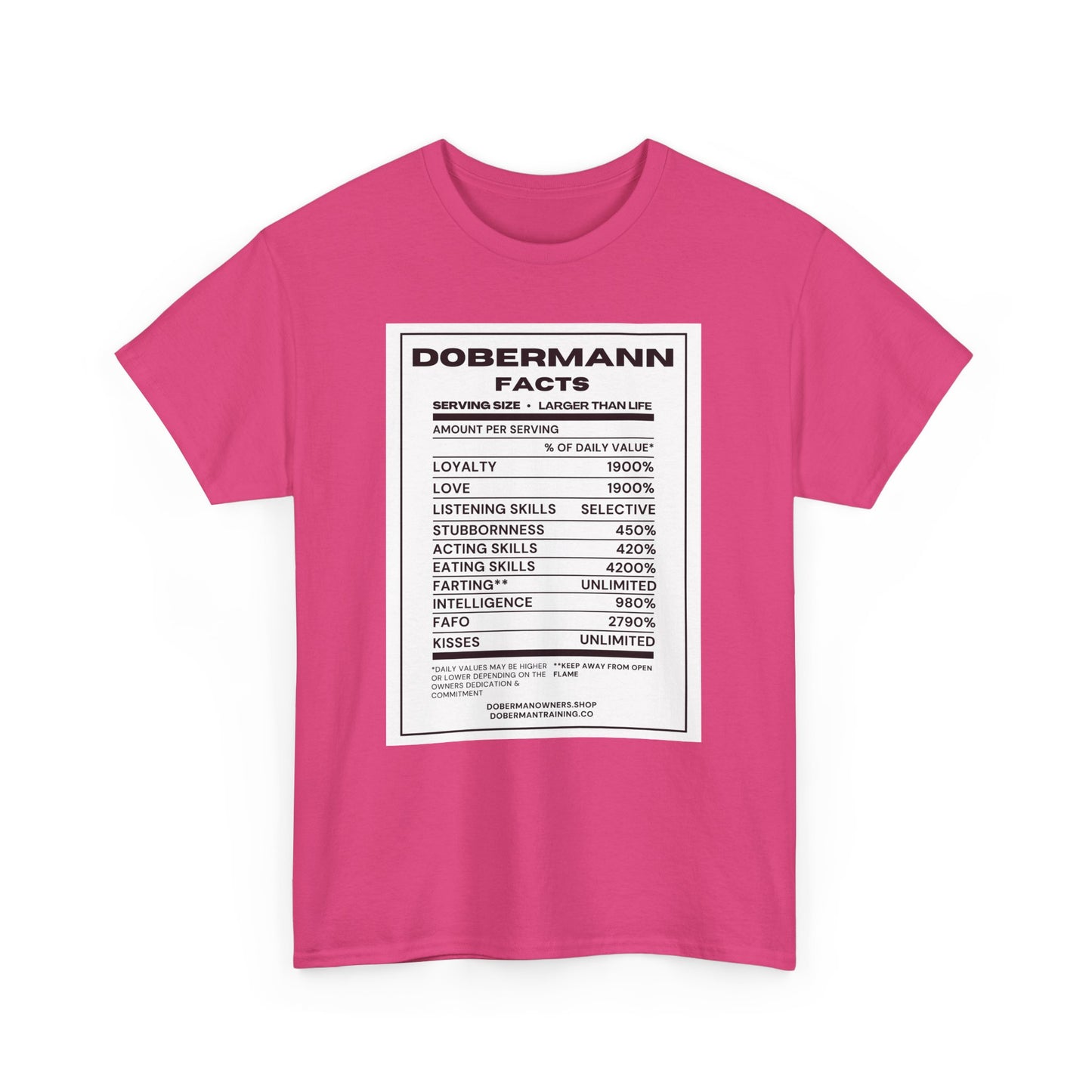 Dobermann Facts 2 Unisex Heavy Cotton Tee