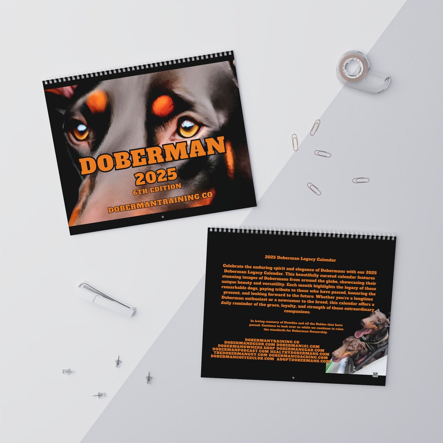 Doberman DTT 6th USA Edition Wall Calendars (2025)