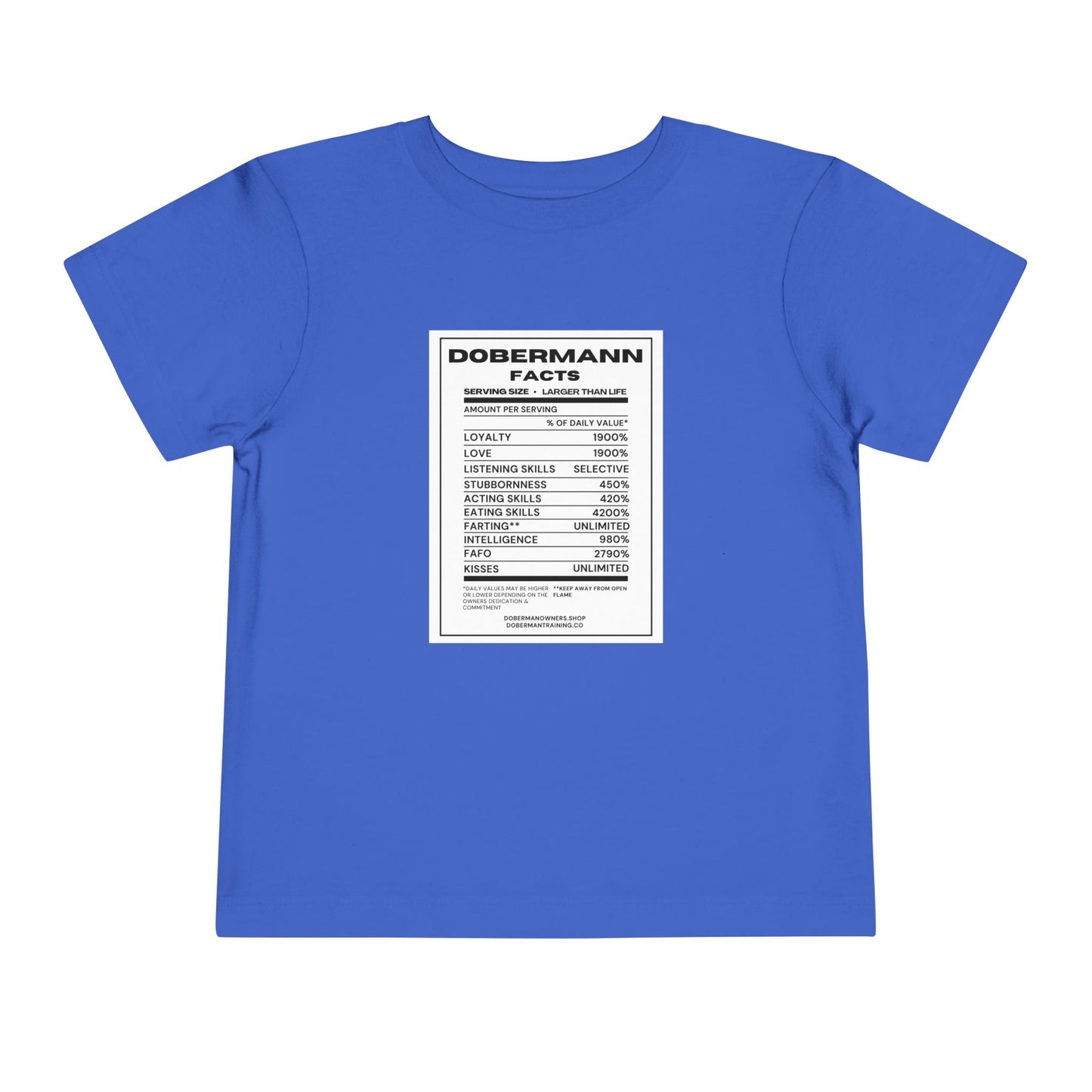 Dobermann Facts 1 Toddler Short Sleeve Tee