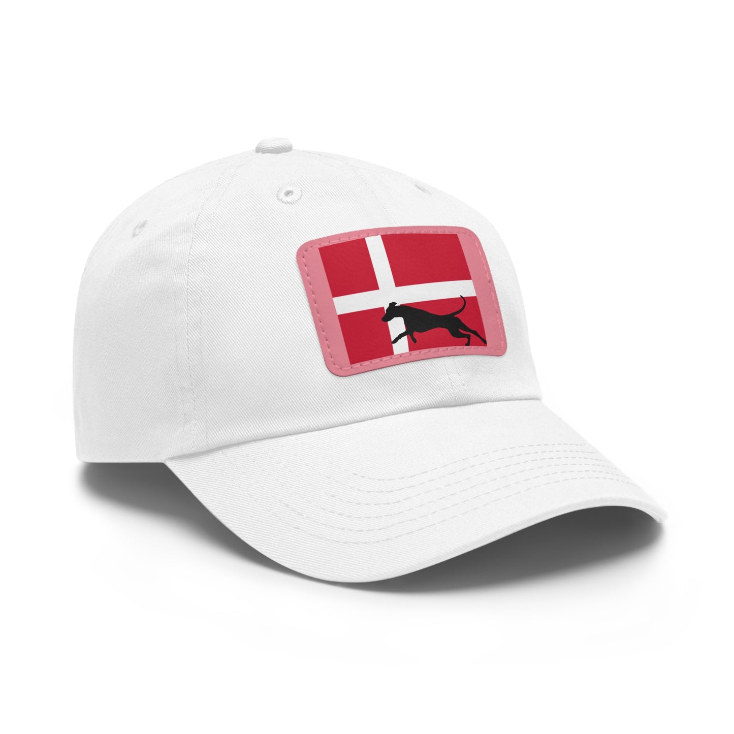 Doberman Denmark Protect 1 Dad Hat with Leather Patch (Rectangle)