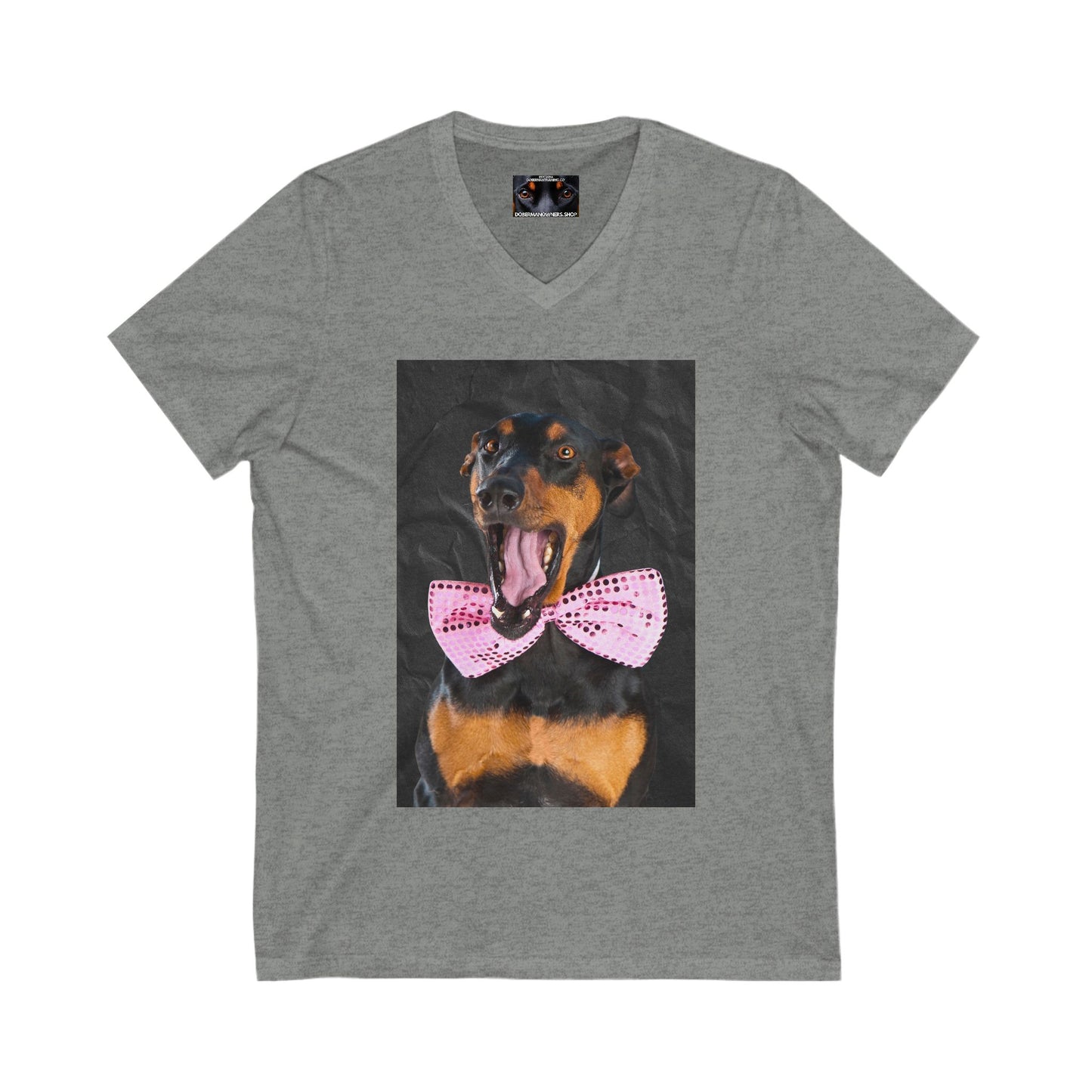 The Smile Private Label Unisex Jersey Short Sleeve V-Neck Tee