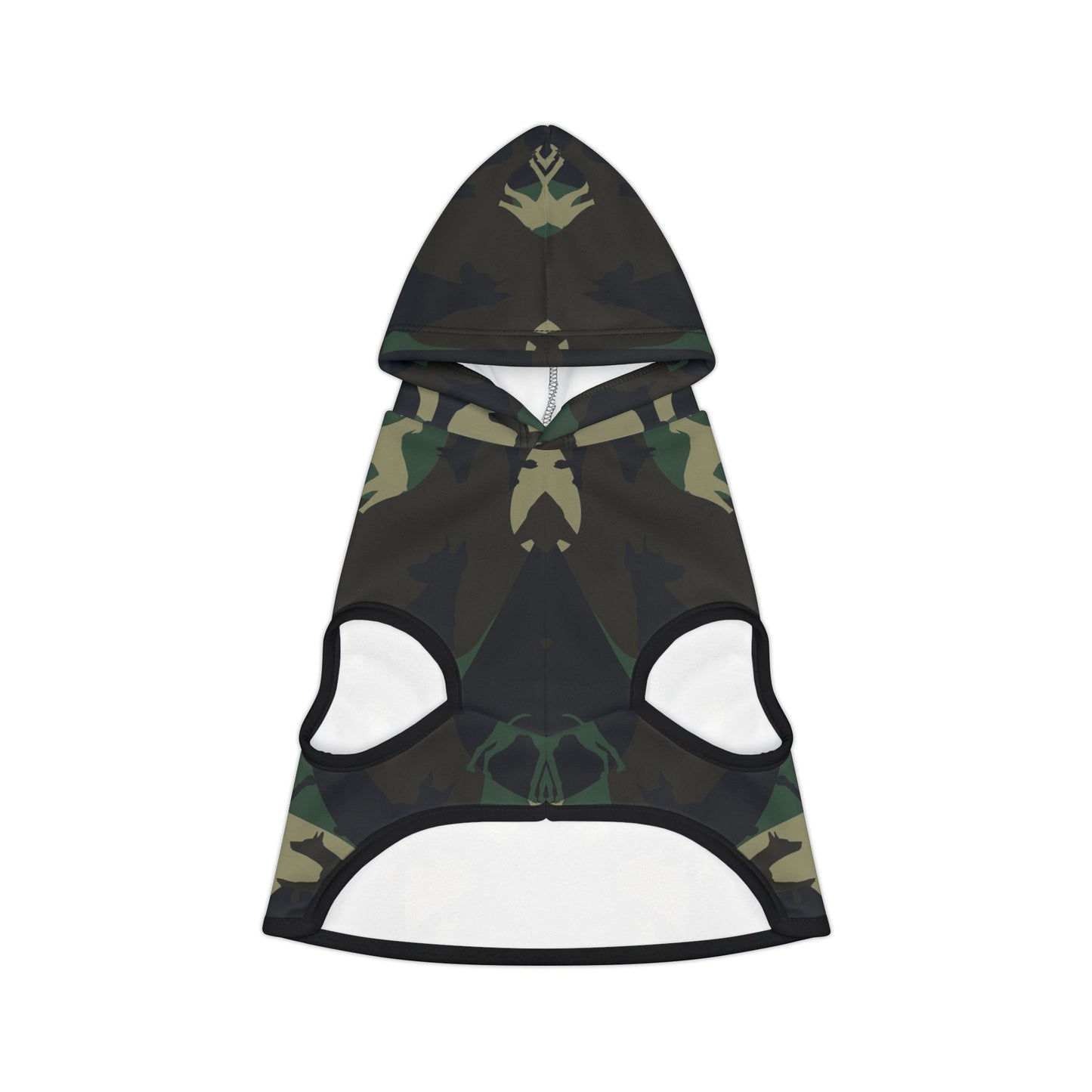 Woodland Camo Pattern Doberman Puppy Hoodie