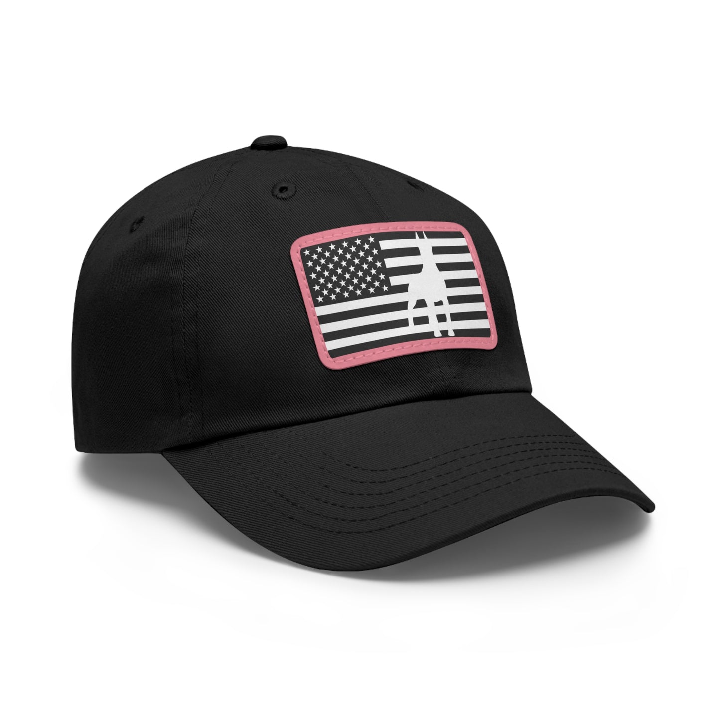 Doberman Protect 1 Dad Hat with Leather Patch (Rectangle)
