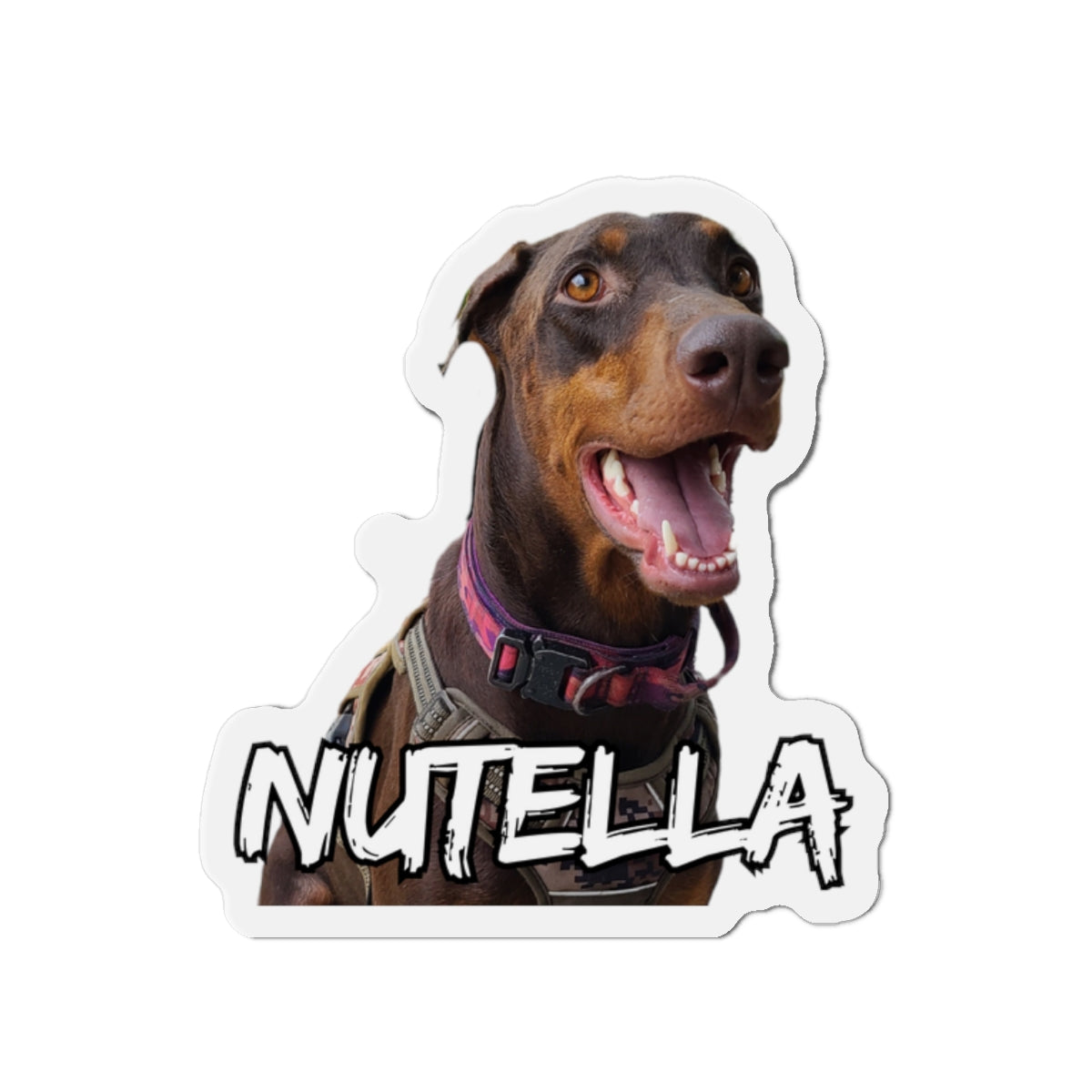 Custom Doberman Die-Cut Magnet