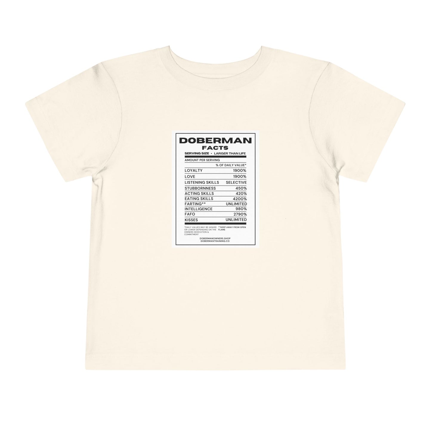 Doberman Facts 1 Toddler Short Sleeve Tee