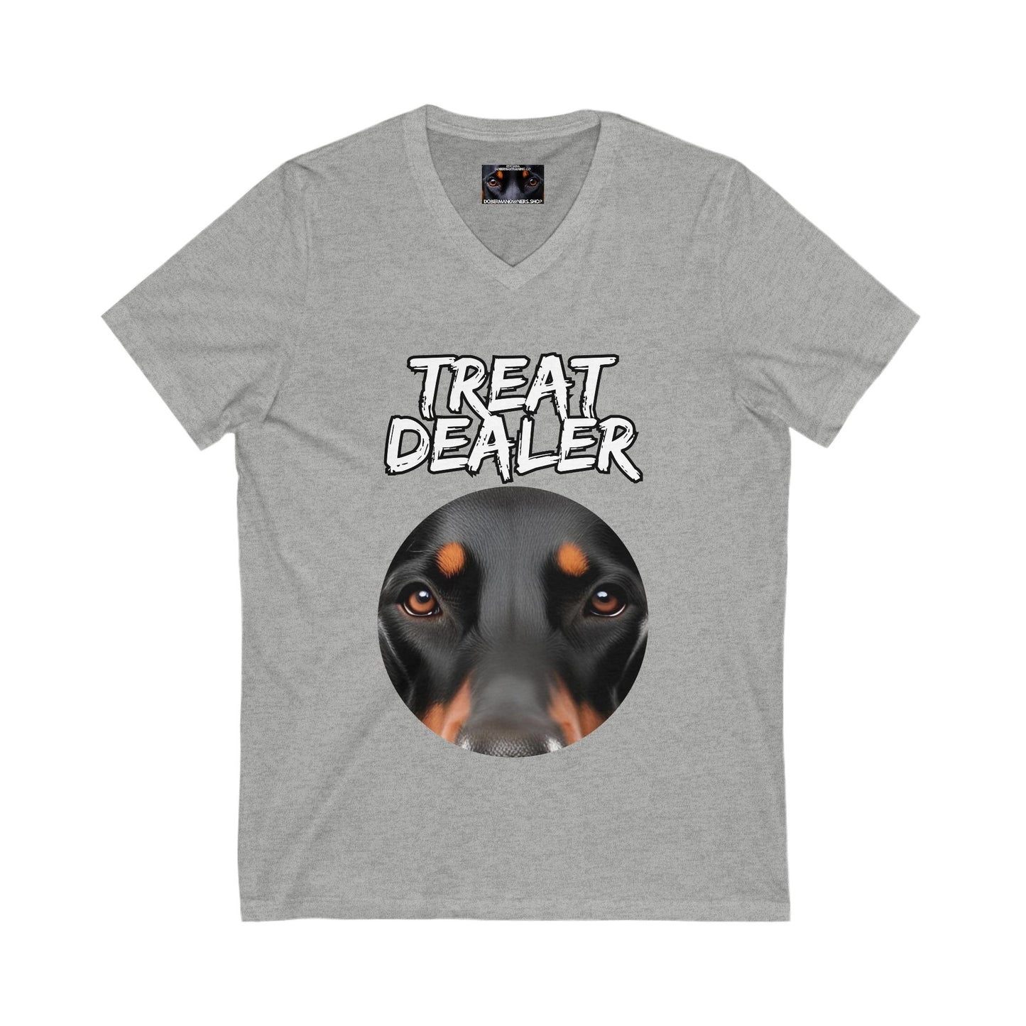 Treat Dealer Private Label Unisex Jersey Short Sleeve V-Neck Tee
