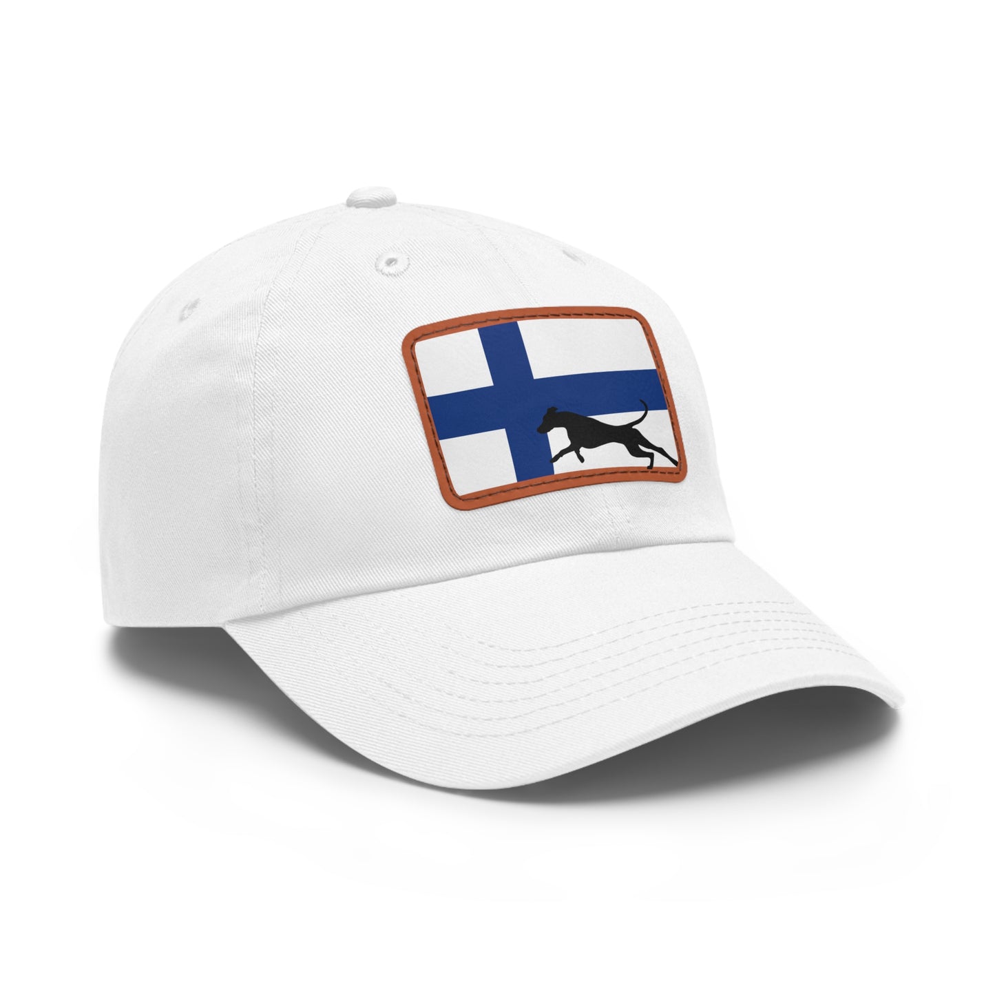 Doberman Protect Finland 2 Dad Hat with Leather Patch (Rectangle)
