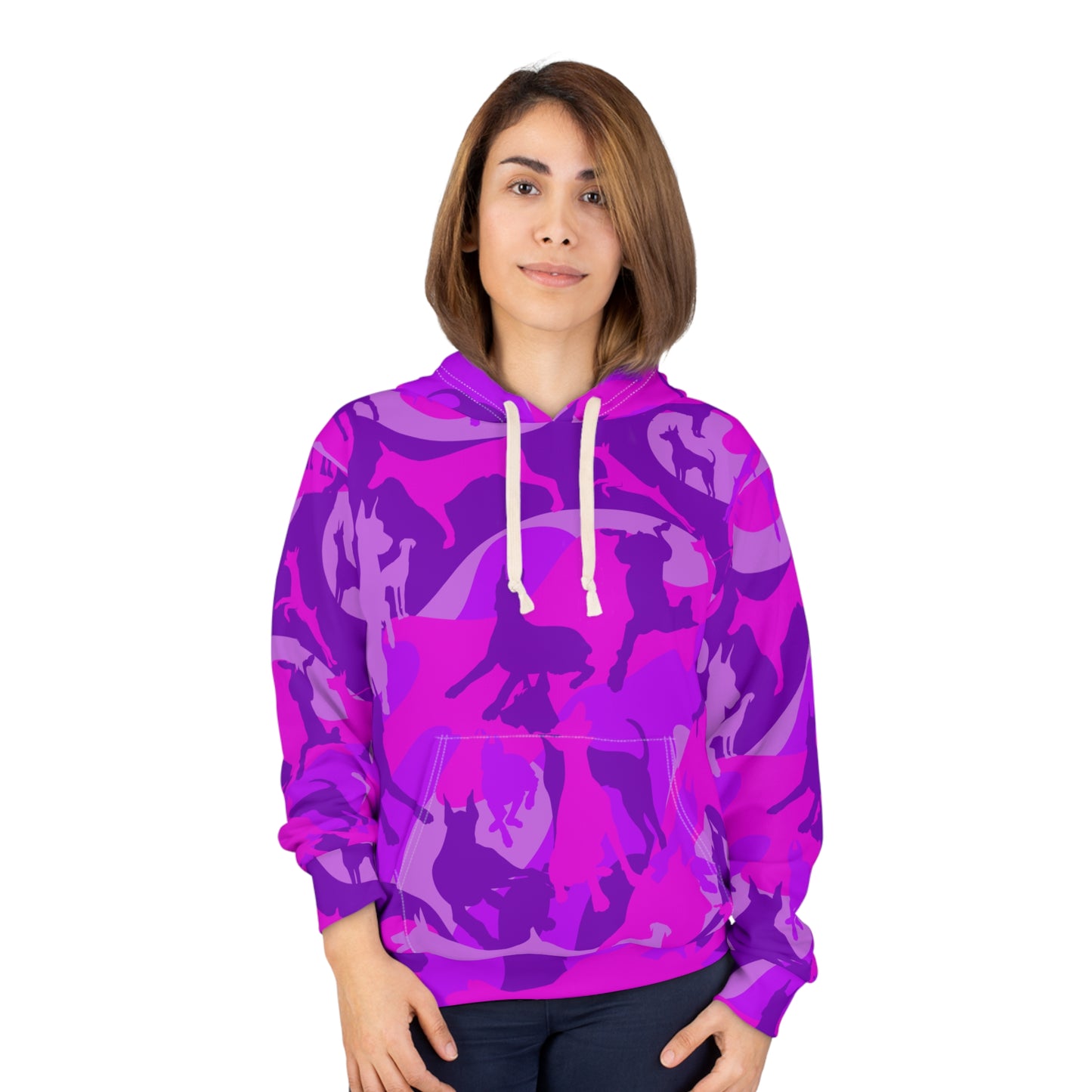 Doberman Camo 5 Unisex Pullover Hoodie (AOP)