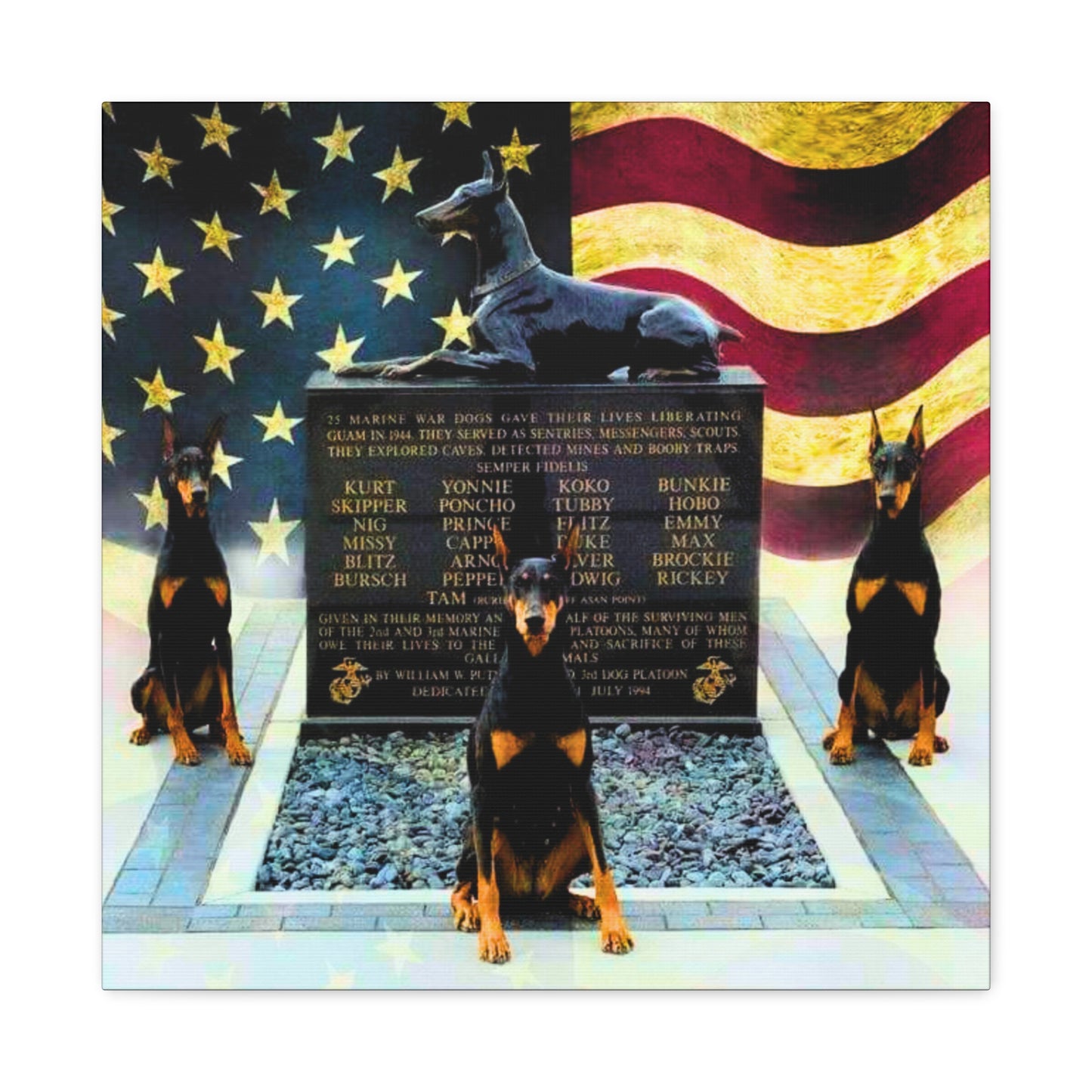 Doberman Tribute 1 Canvas