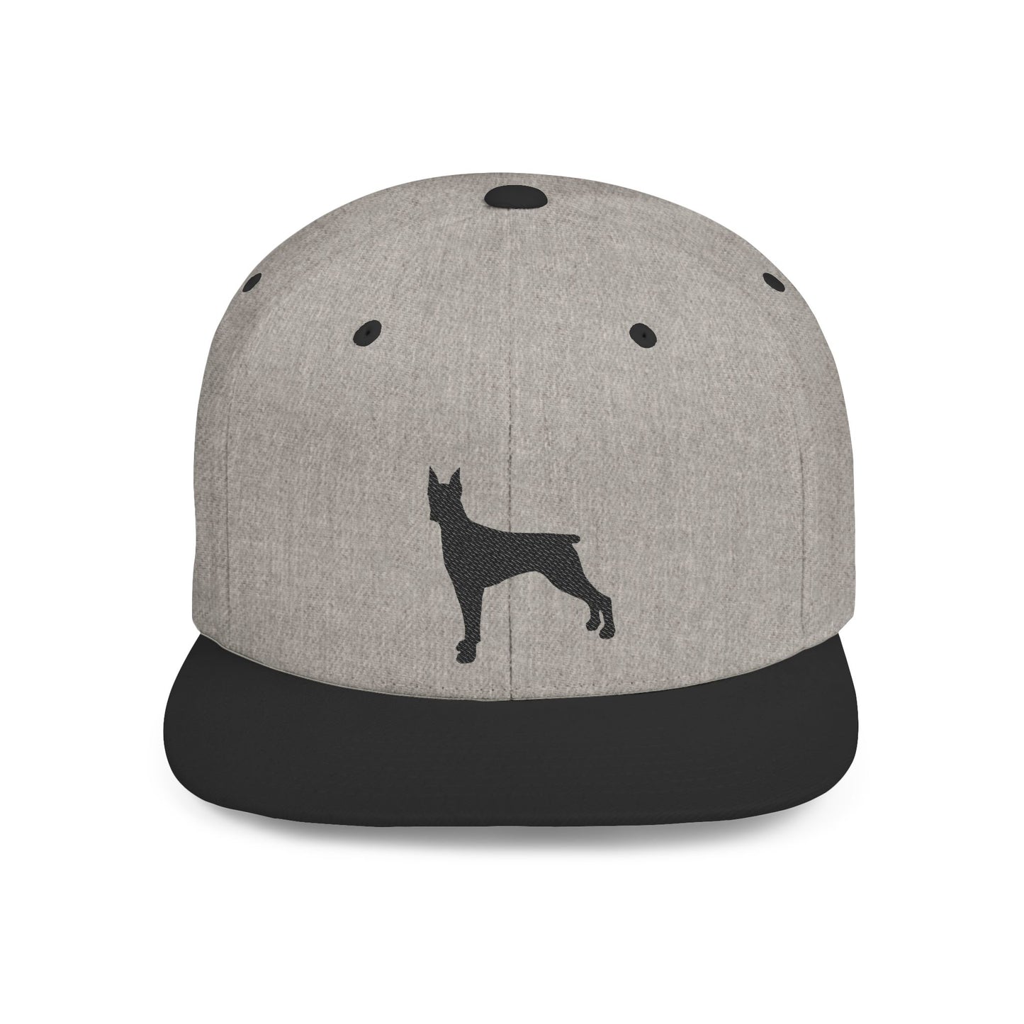 Custom Dog Silhouette Flat Bill Snapback Cap - Stylish Pet Lover Hat
