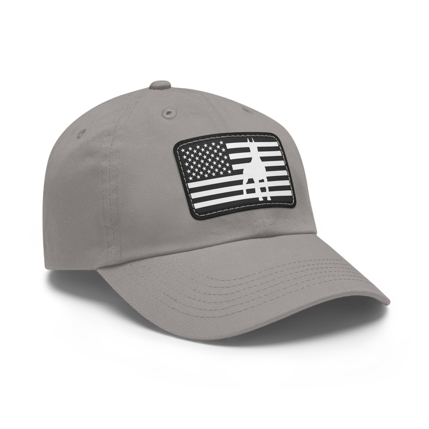 Doberman Protect 1 Dad Hat with Leather Patch (Rectangle)