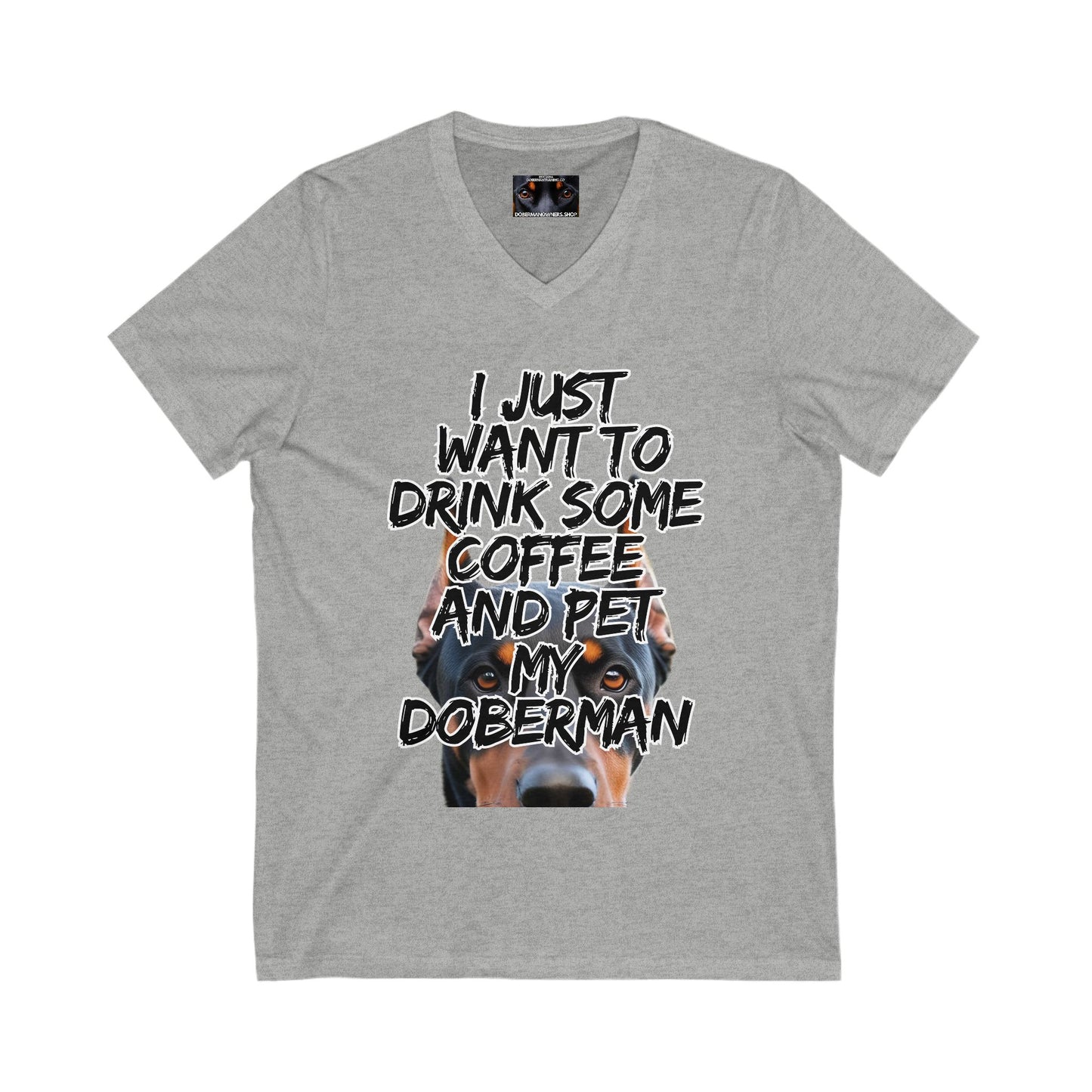 Just 3 Unisex Jersey Short Sleeve V-Neck Tee