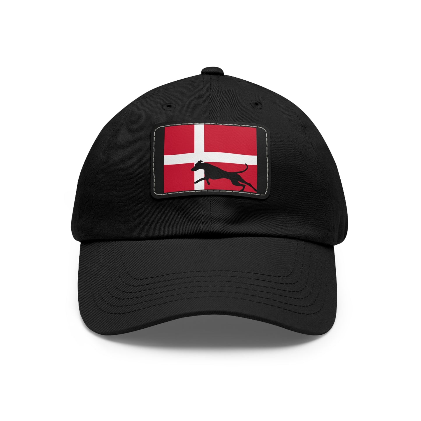 Doberman Denmark Protect 1 Dad Hat with Leather Patch (Rectangle)