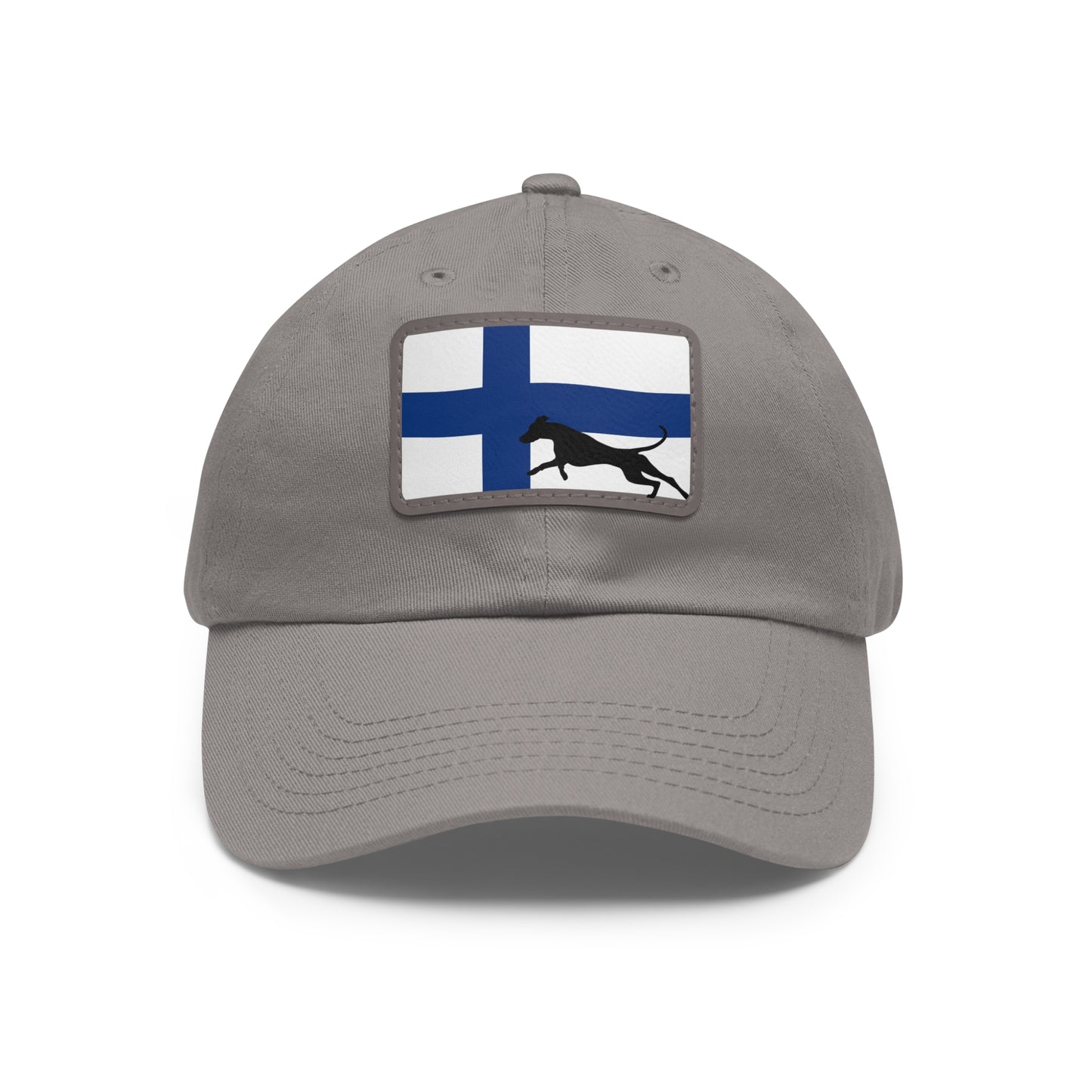 Doberman Protect Finland 2 Dad Hat with Leather Patch (Rectangle)