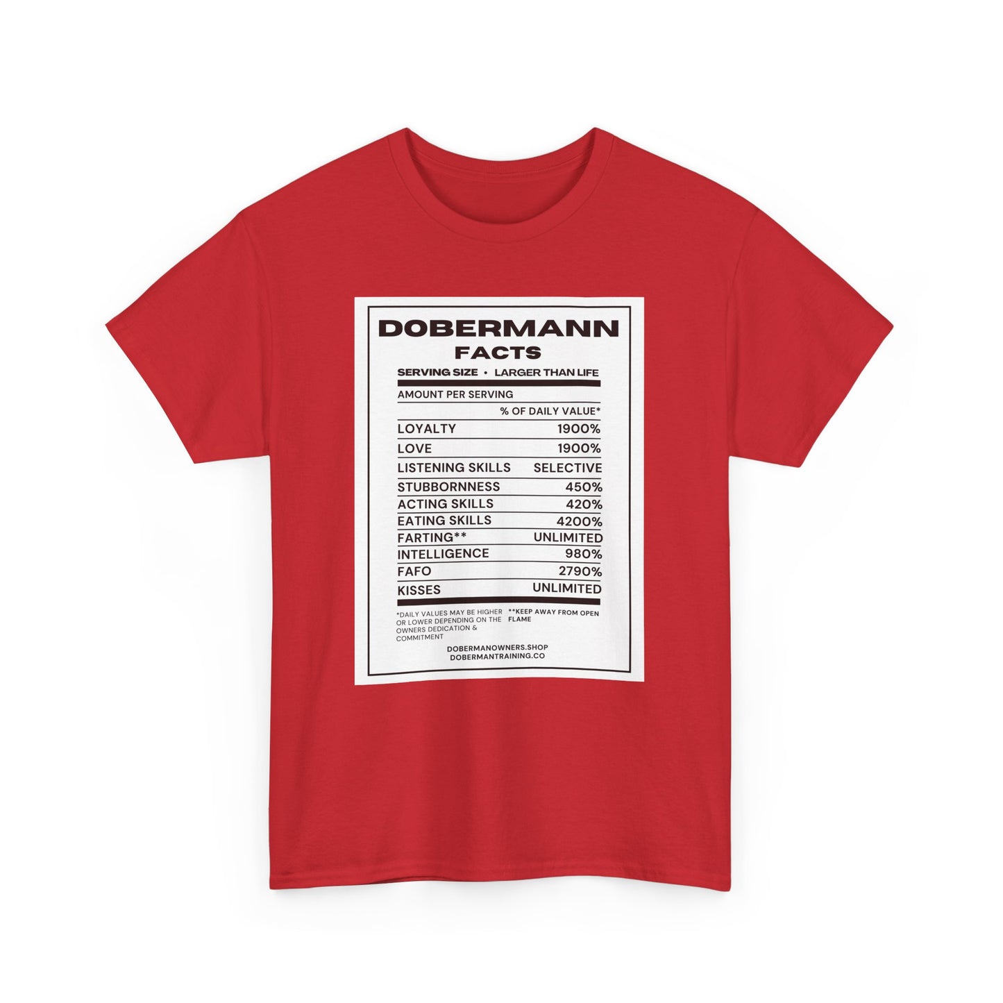 Dobermann Facts 2 Unisex Heavy Cotton Tee