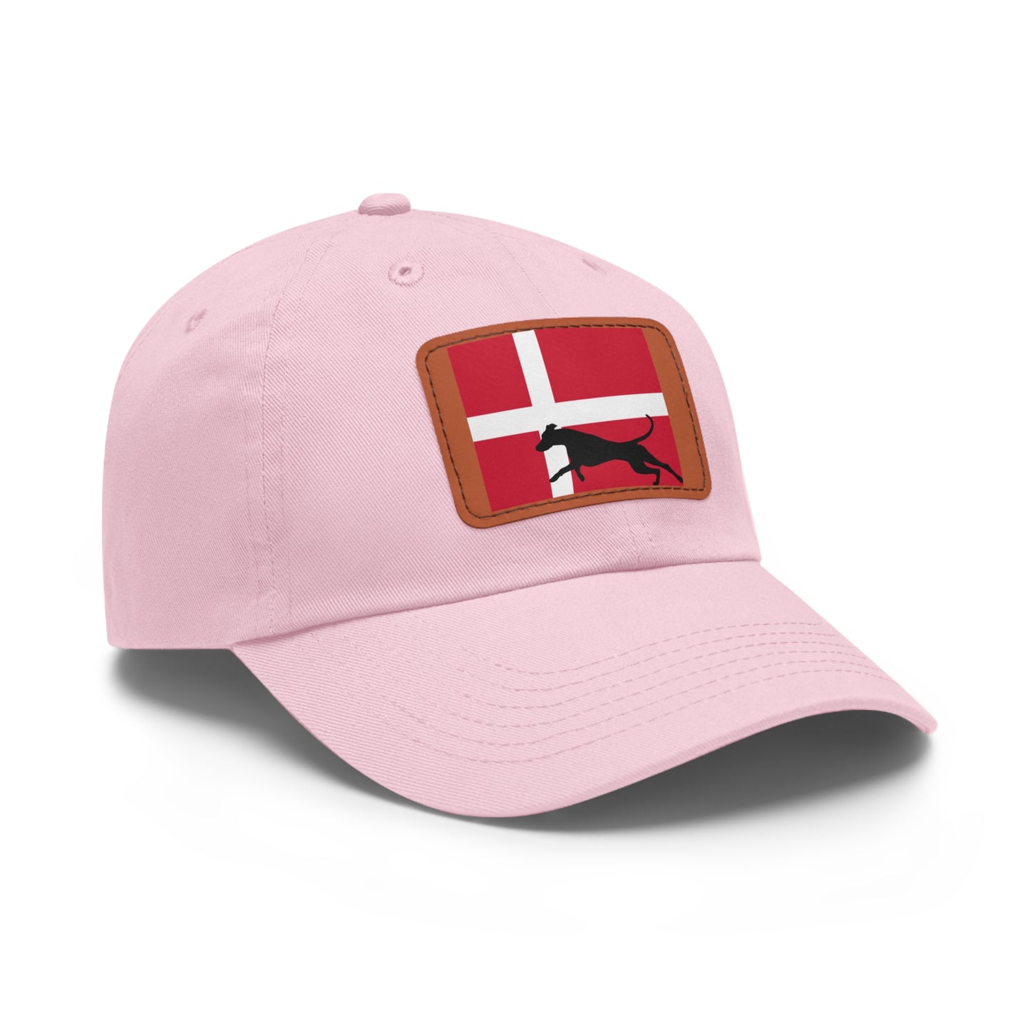 Doberman Denmark Protect 1 Dad Hat with Leather Patch (Rectangle)