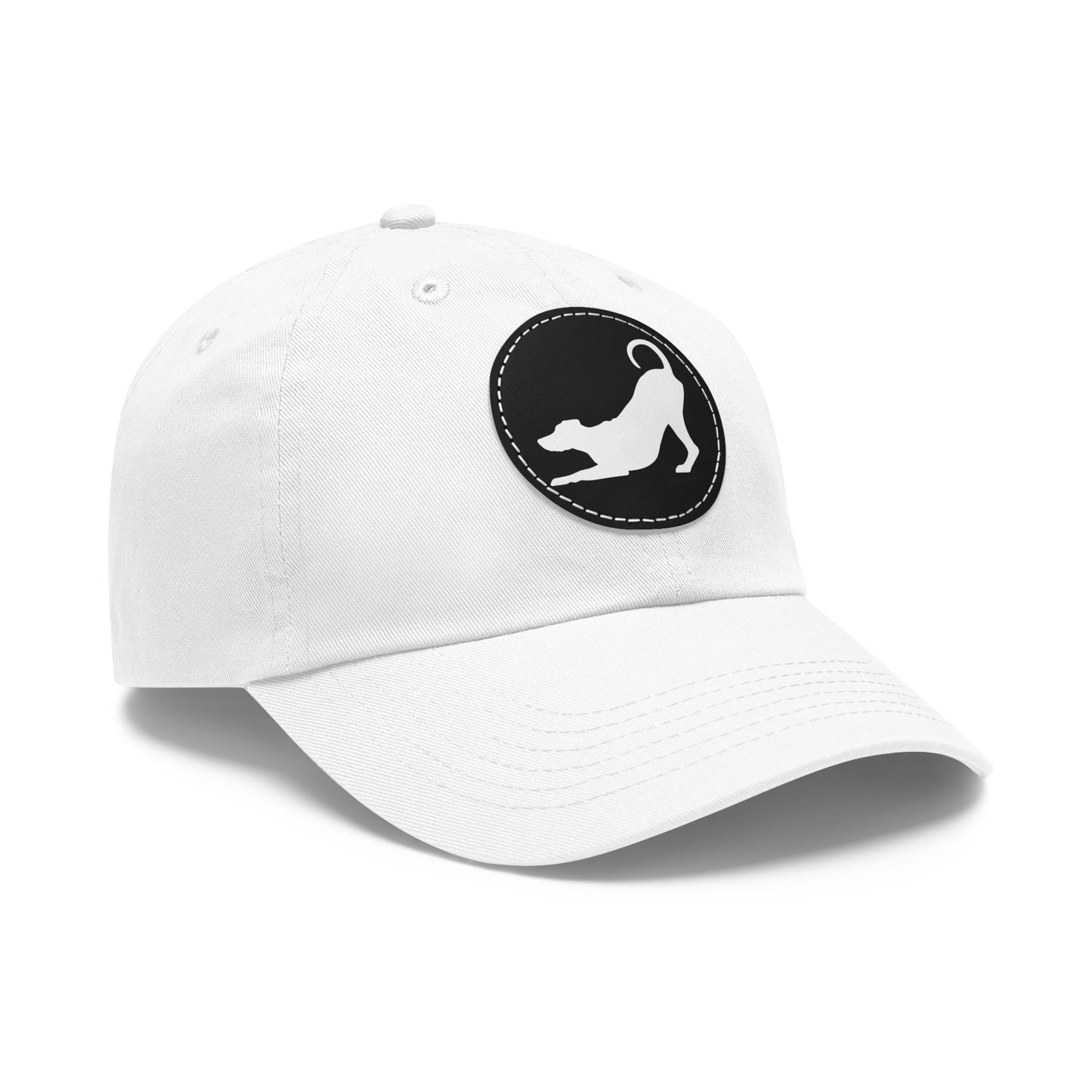 N 2 Dad Hat with Leather Patch (Round)
