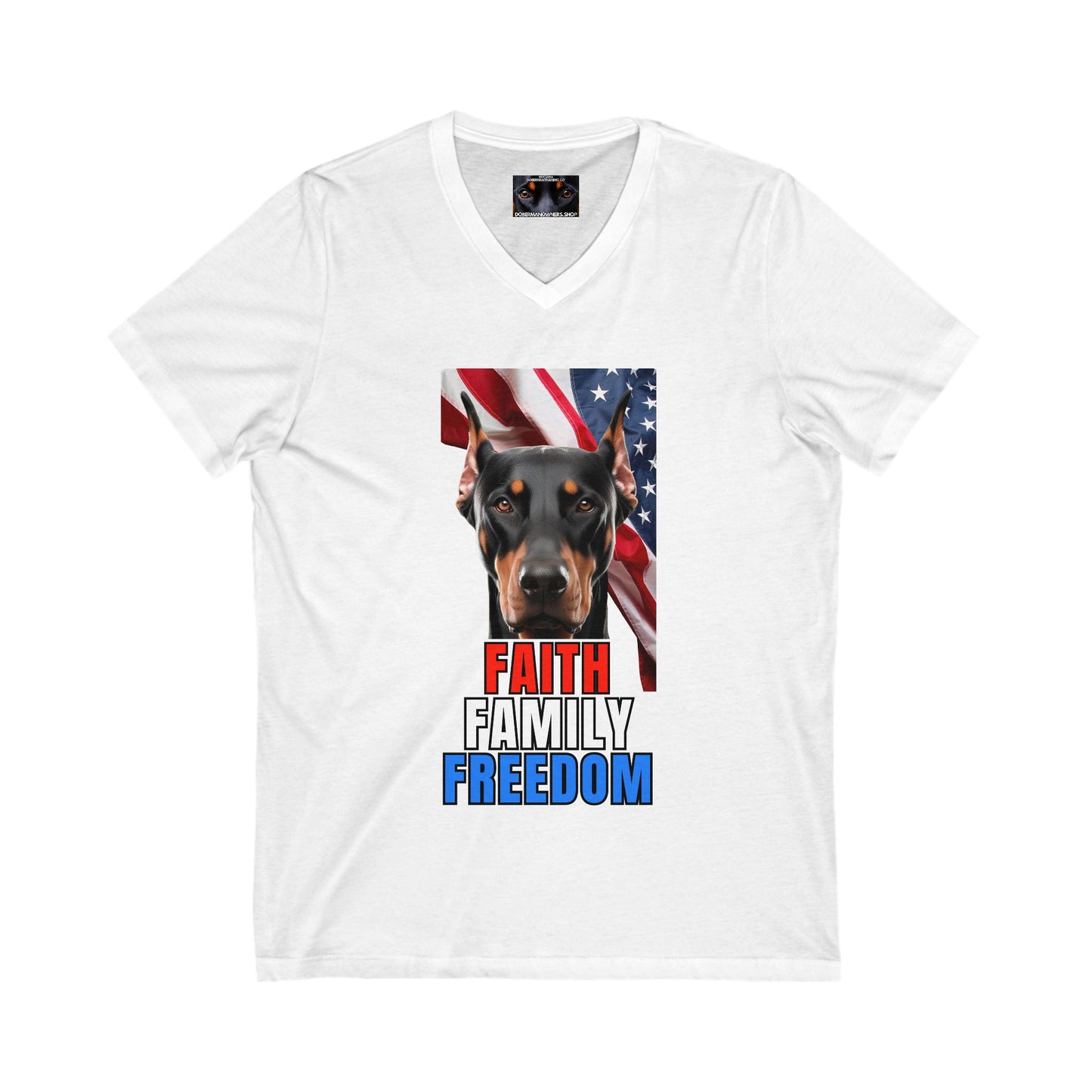 FFF 1 Private Label Unisex Jersey Short Sleeve V-Neck Tee