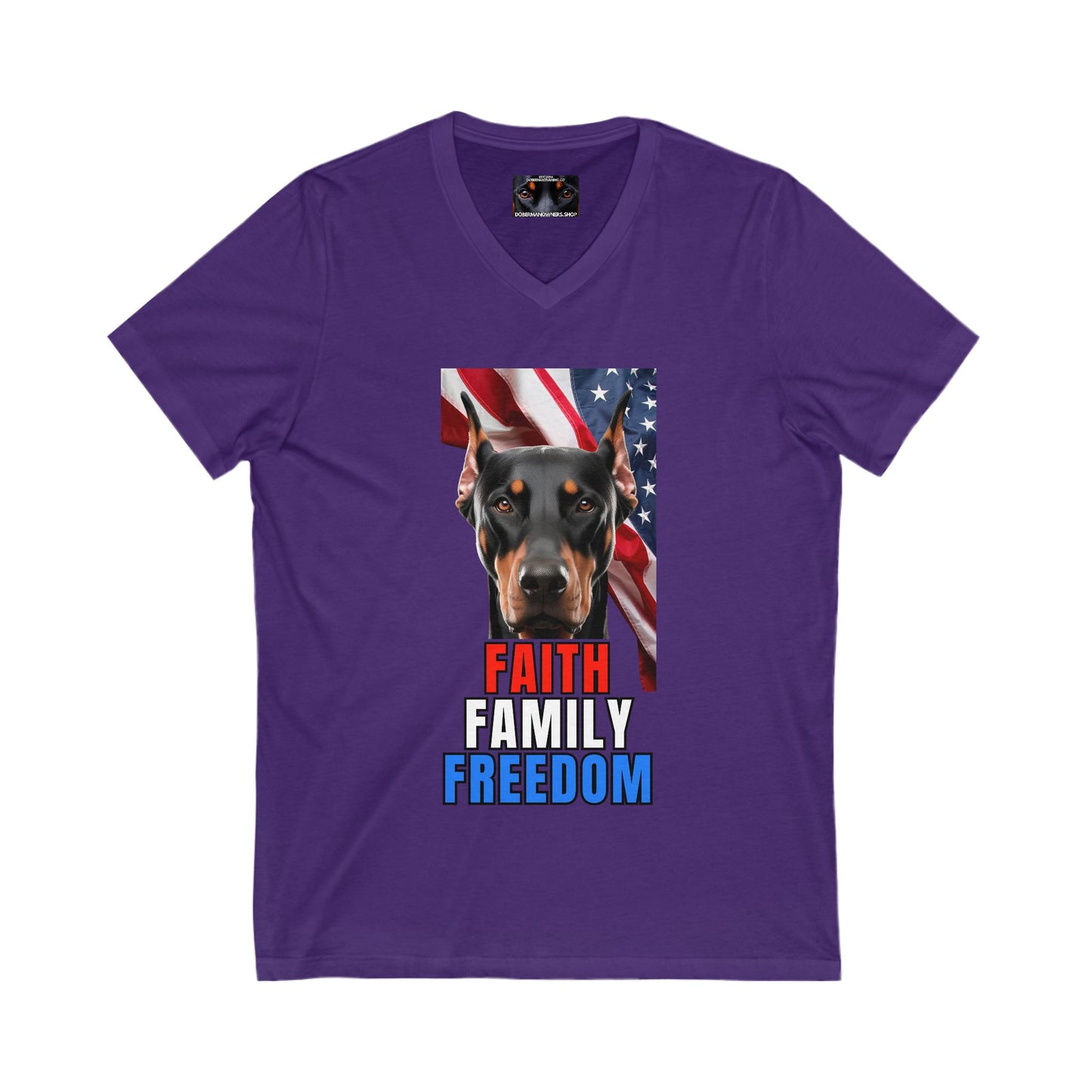 FFF 1 Private Label Unisex Jersey Short Sleeve V-Neck Tee