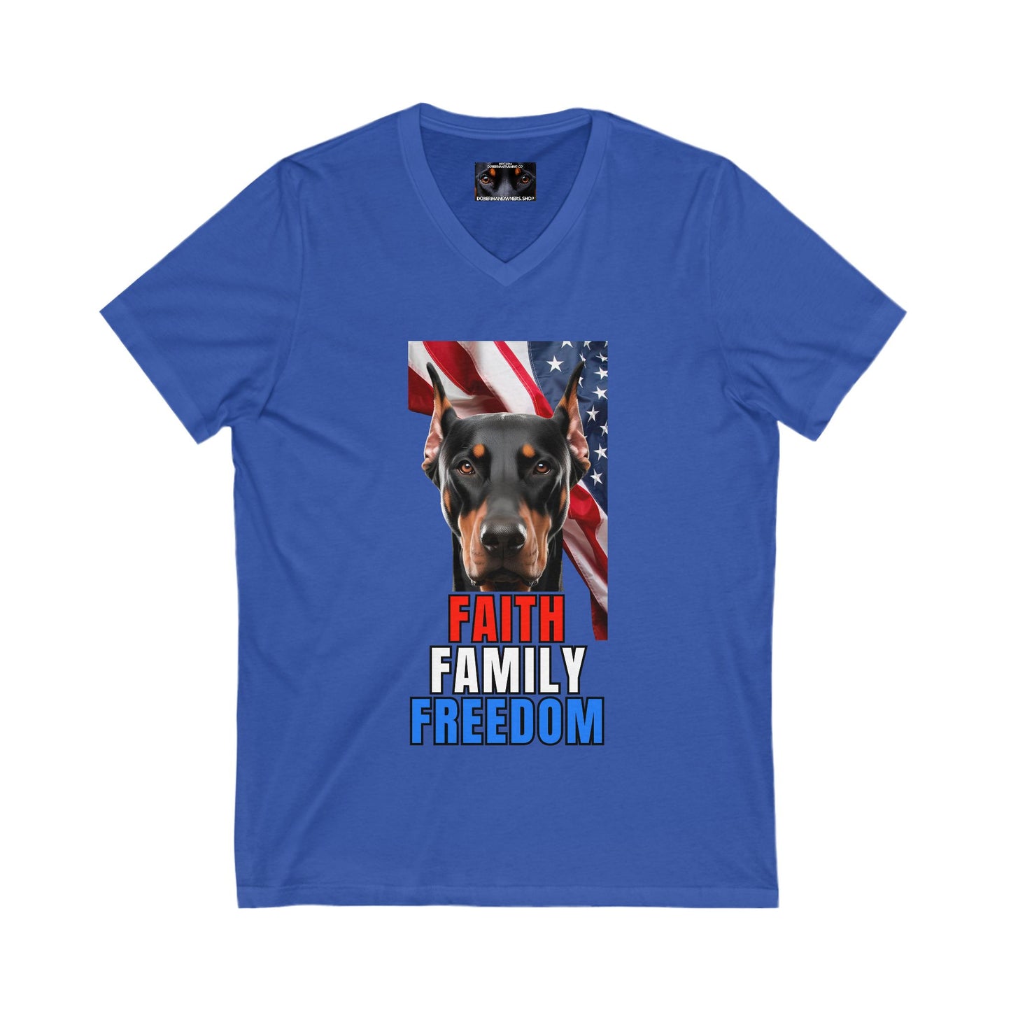 FFF 1 Private Label Unisex Jersey Short Sleeve V-Neck Tee