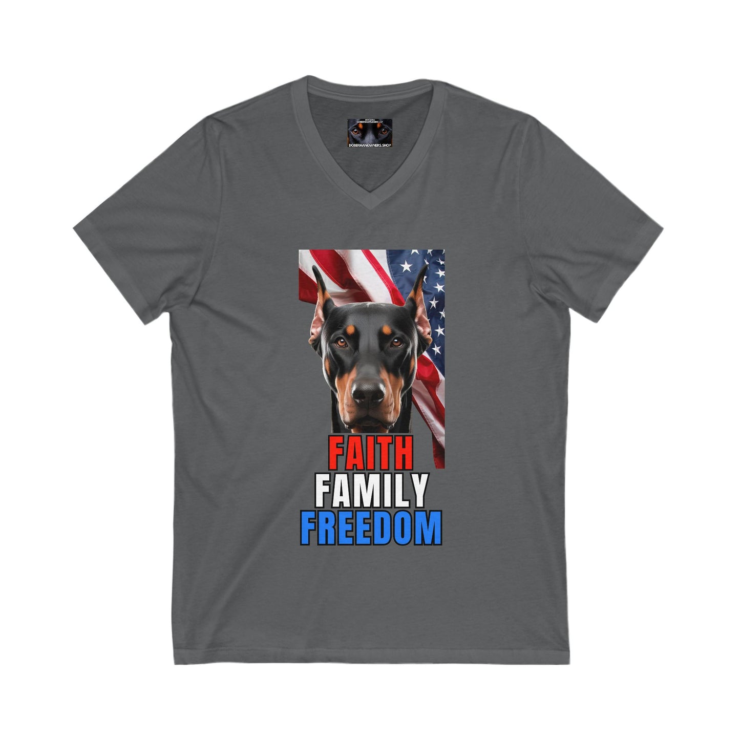 FFF 1 Private Label Unisex Jersey Short Sleeve V-Neck Tee