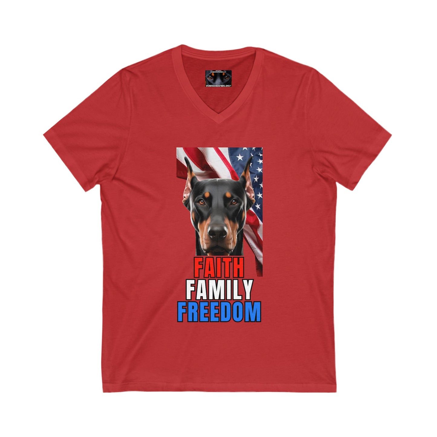FFF 1 Private Label Unisex Jersey Short Sleeve V-Neck Tee