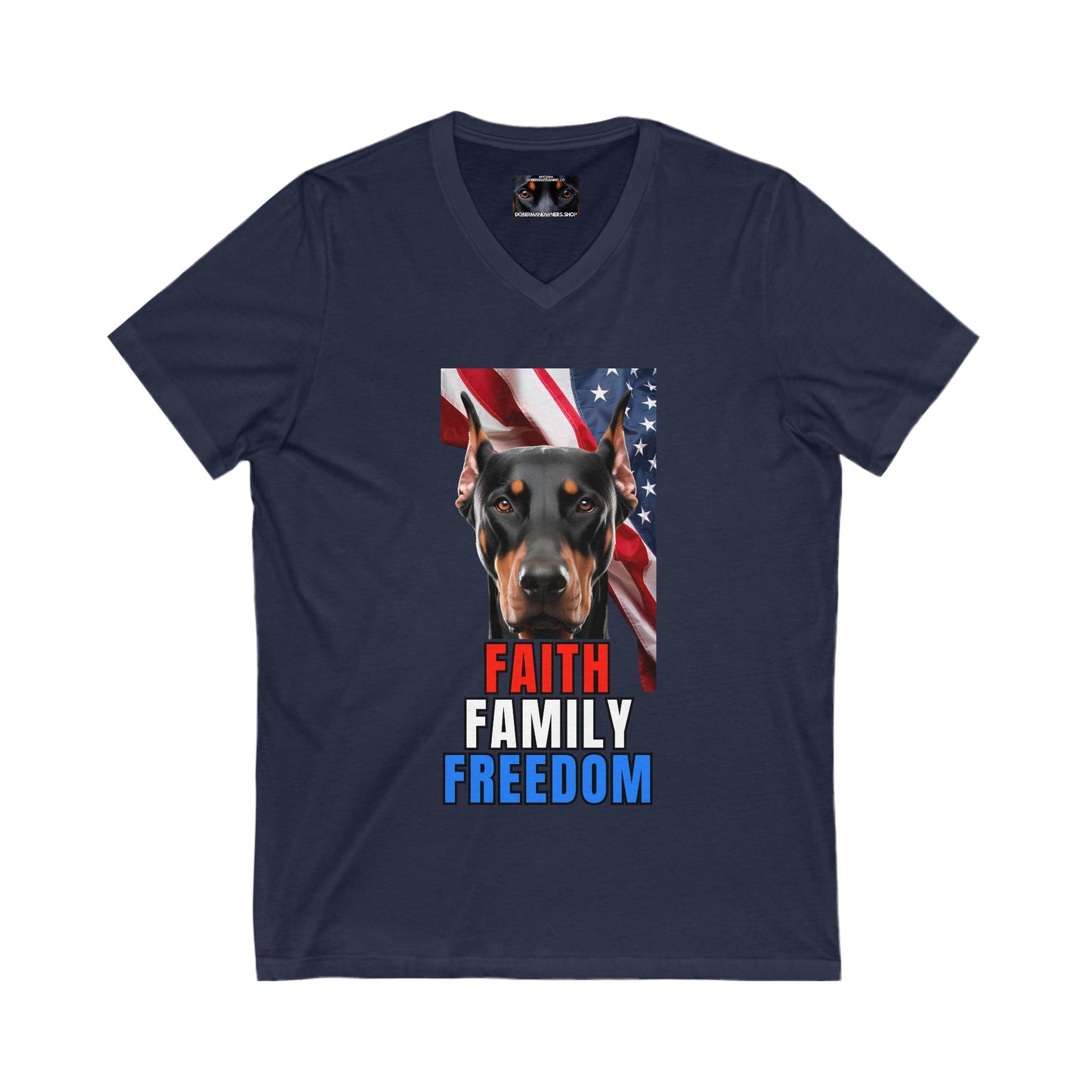 FFF 1 Private Label Unisex Jersey Short Sleeve V-Neck Tee