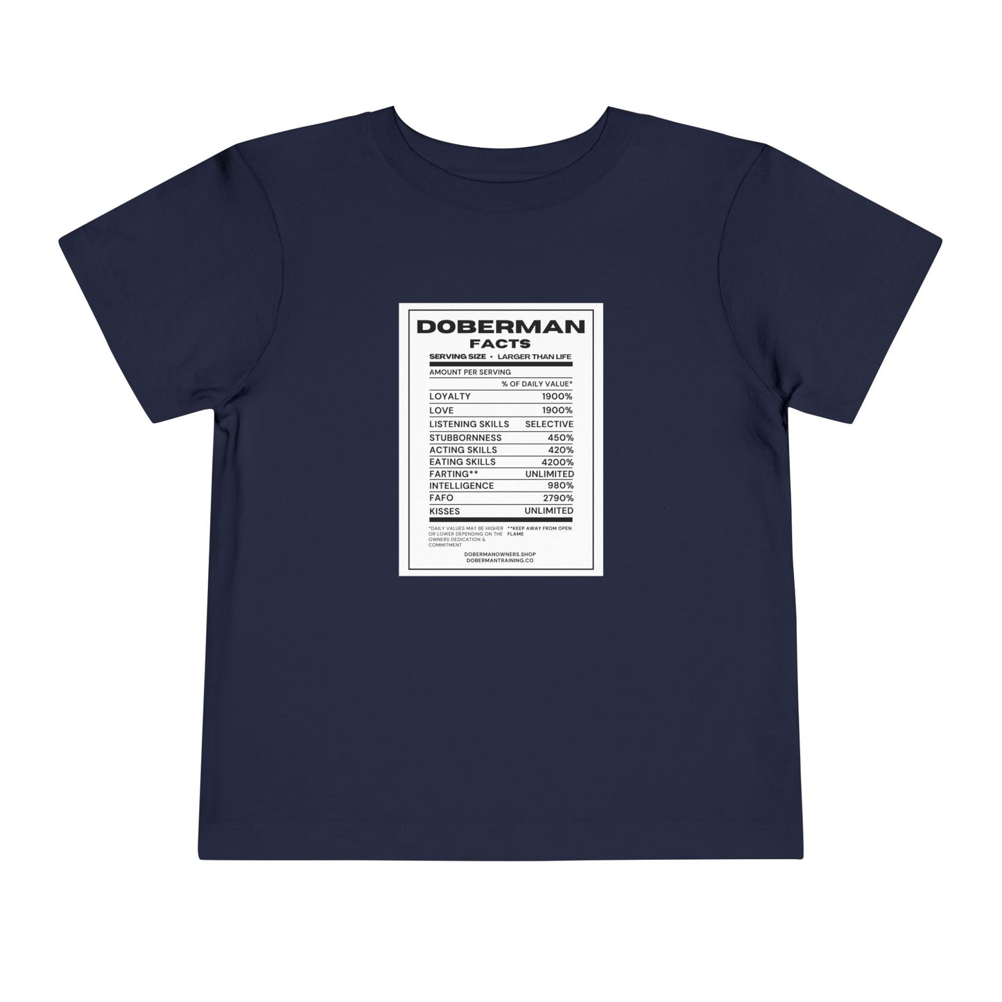 Doberman Facts 1 Toddler Short Sleeve Tee