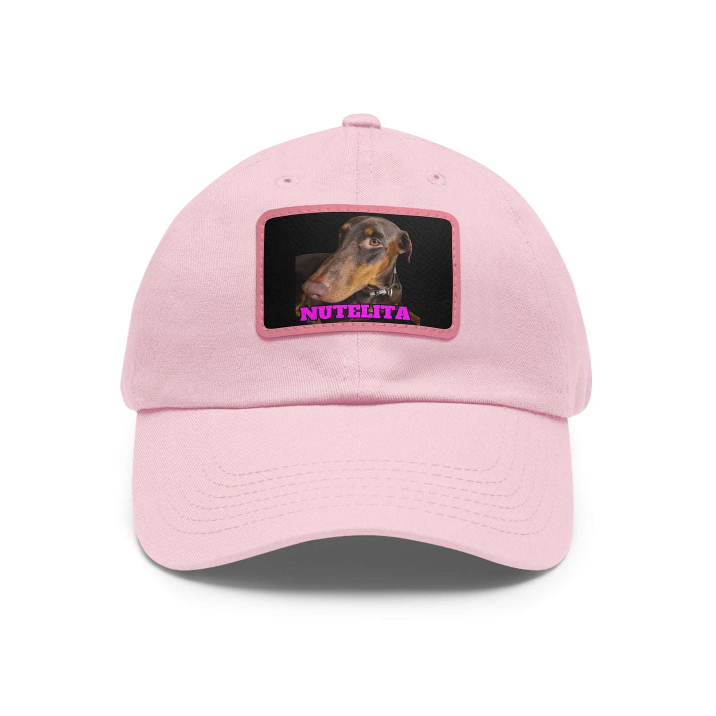 Custom Picture & Text Dad Hat with Leather Patch (Rectangle)