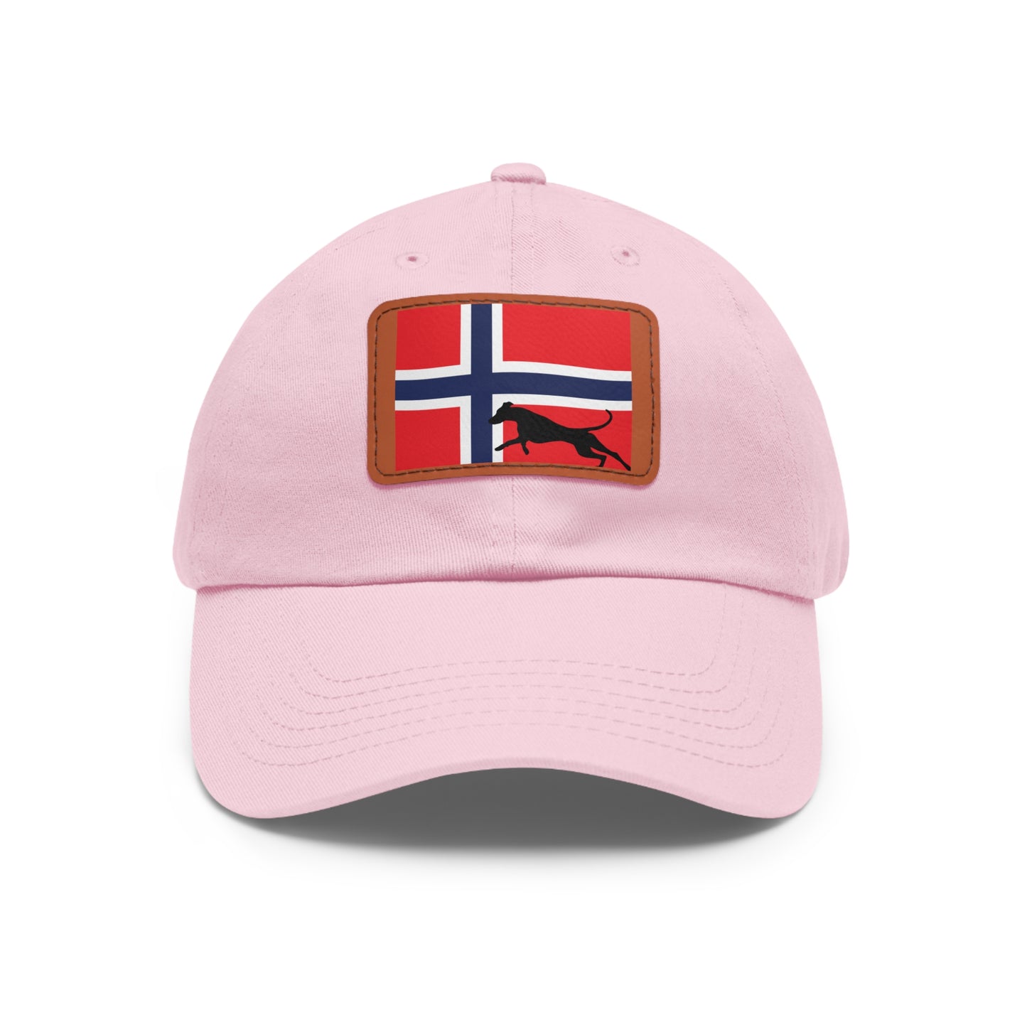 Doberman Norway Protect 1 Dad Hat with Leather Patch (Rectangle)