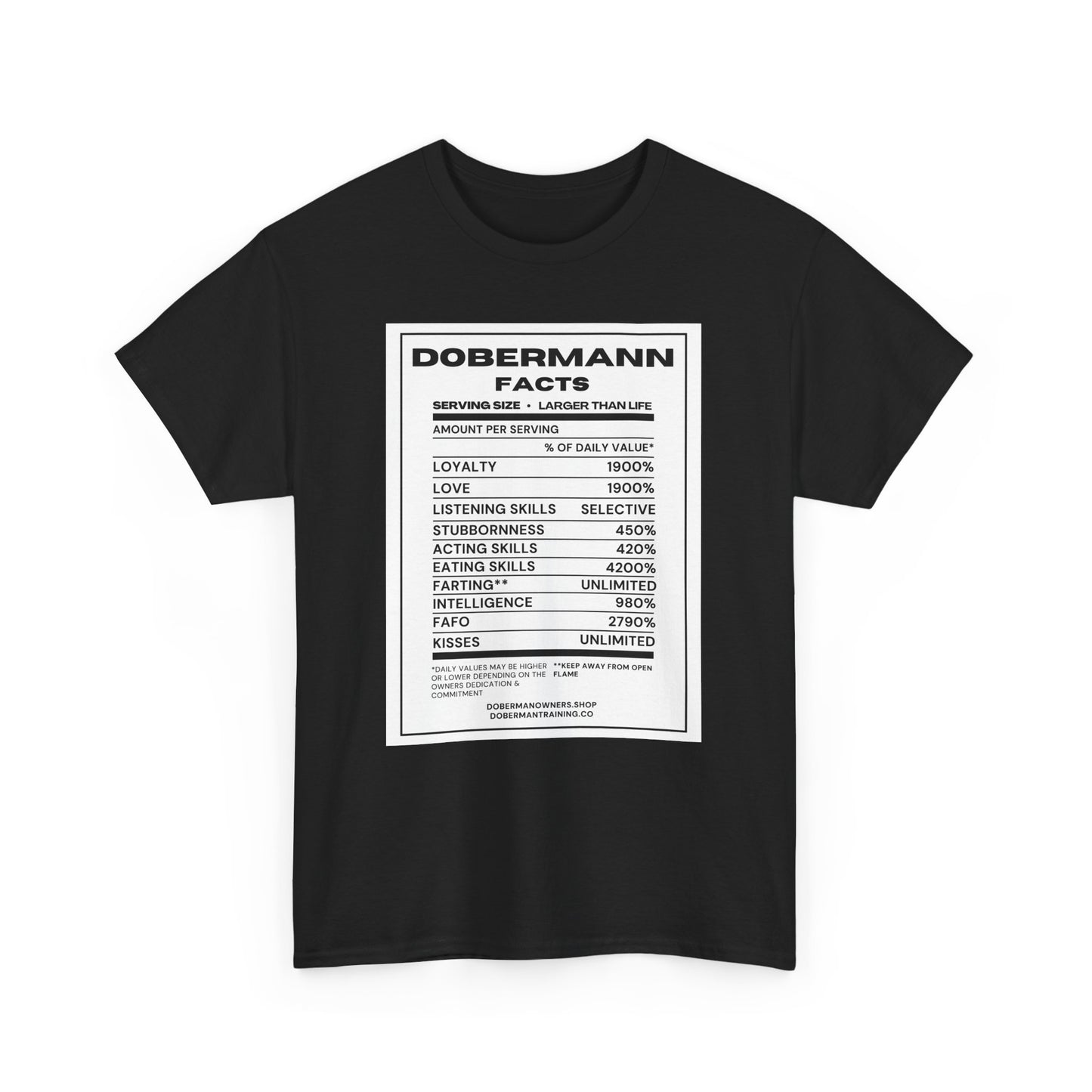 Dobermann Facts 2 Unisex Heavy Cotton Tee