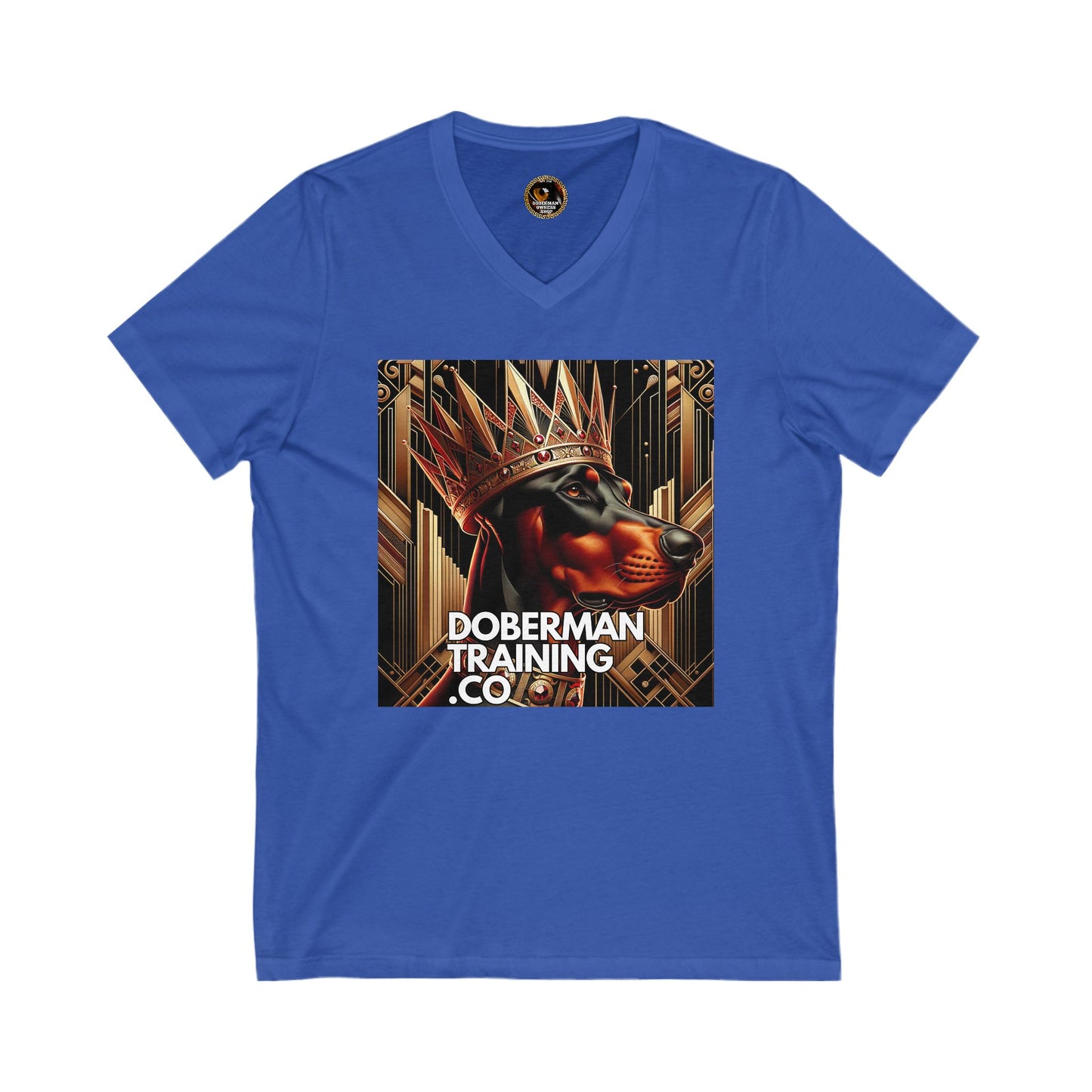 Crown 1 Unisex Jersey Short Sleeve V-Neck Tee