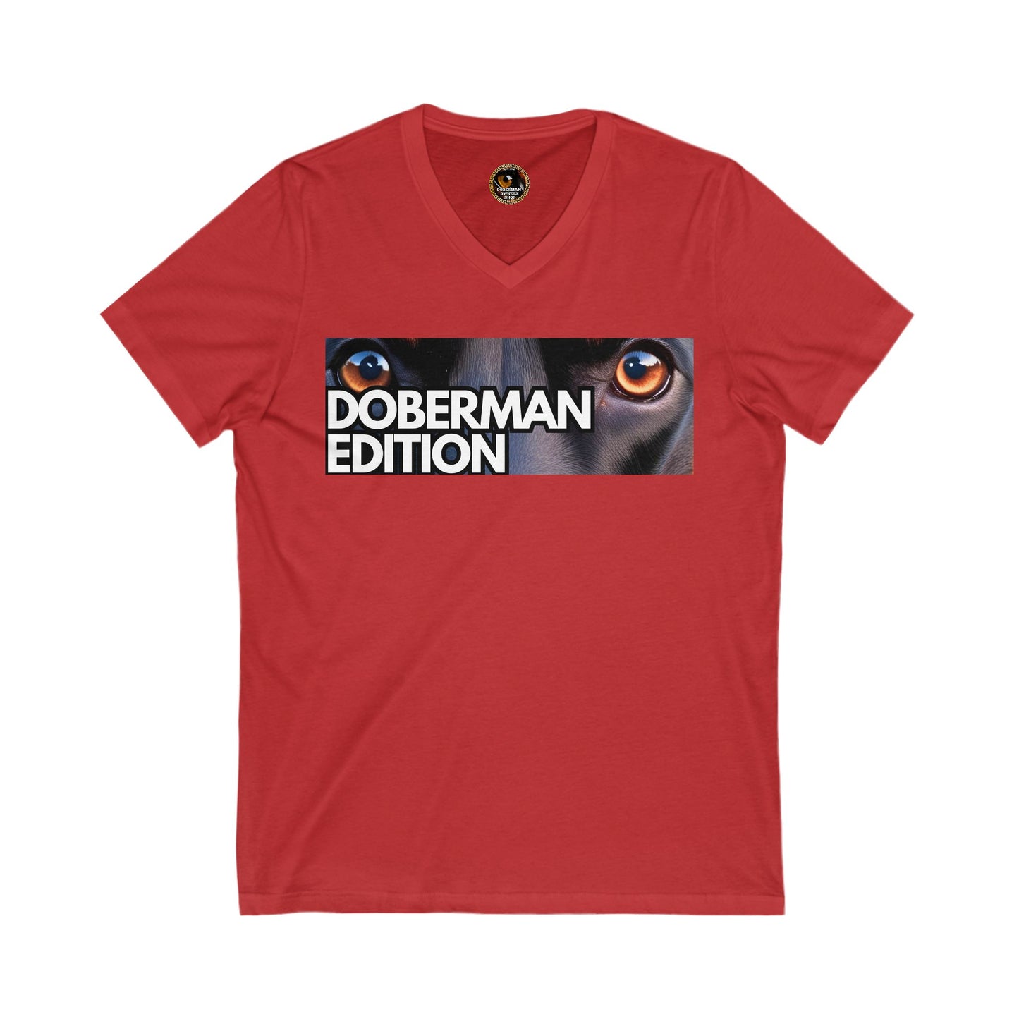 Doberman Edition 1 Special Edition Private Label Unisex Jersey Short Sleeve V-Neck Tee