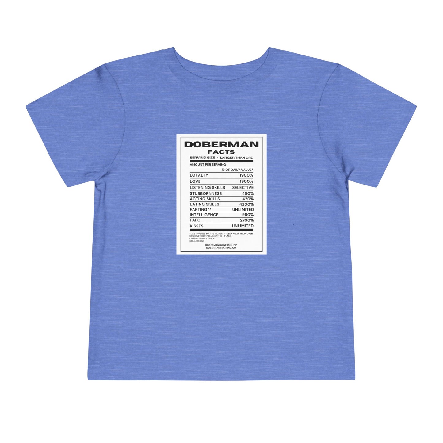 Doberman Facts 1 Toddler Short Sleeve Tee