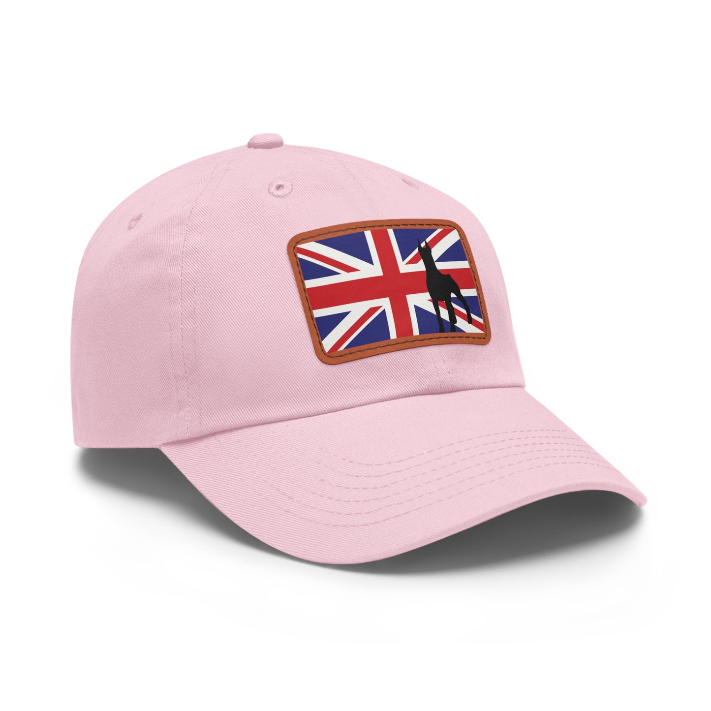 Doberman UK Protect 1 Dad Hat with Leather Patch (Rectangle)