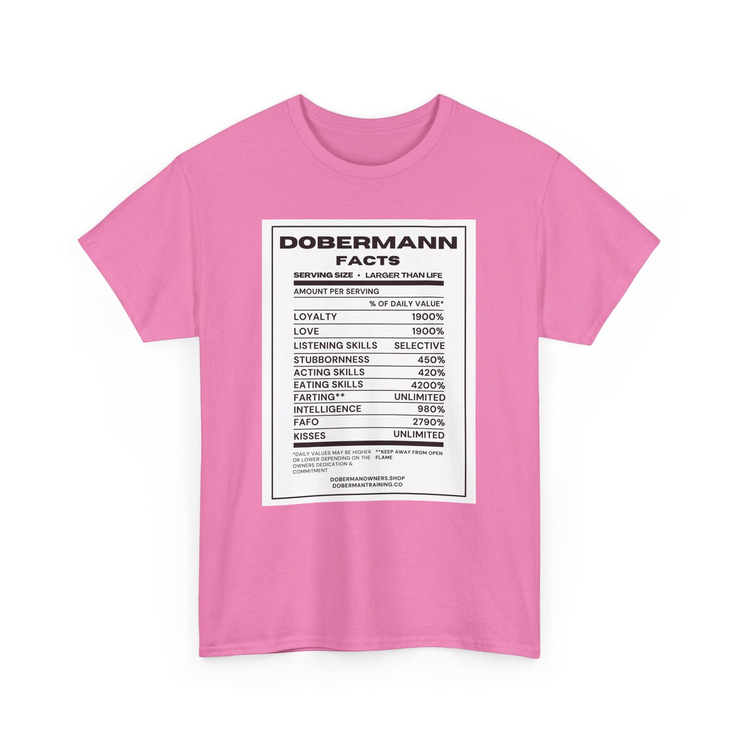 Dobermann Facts 2 Unisex Heavy Cotton Tee