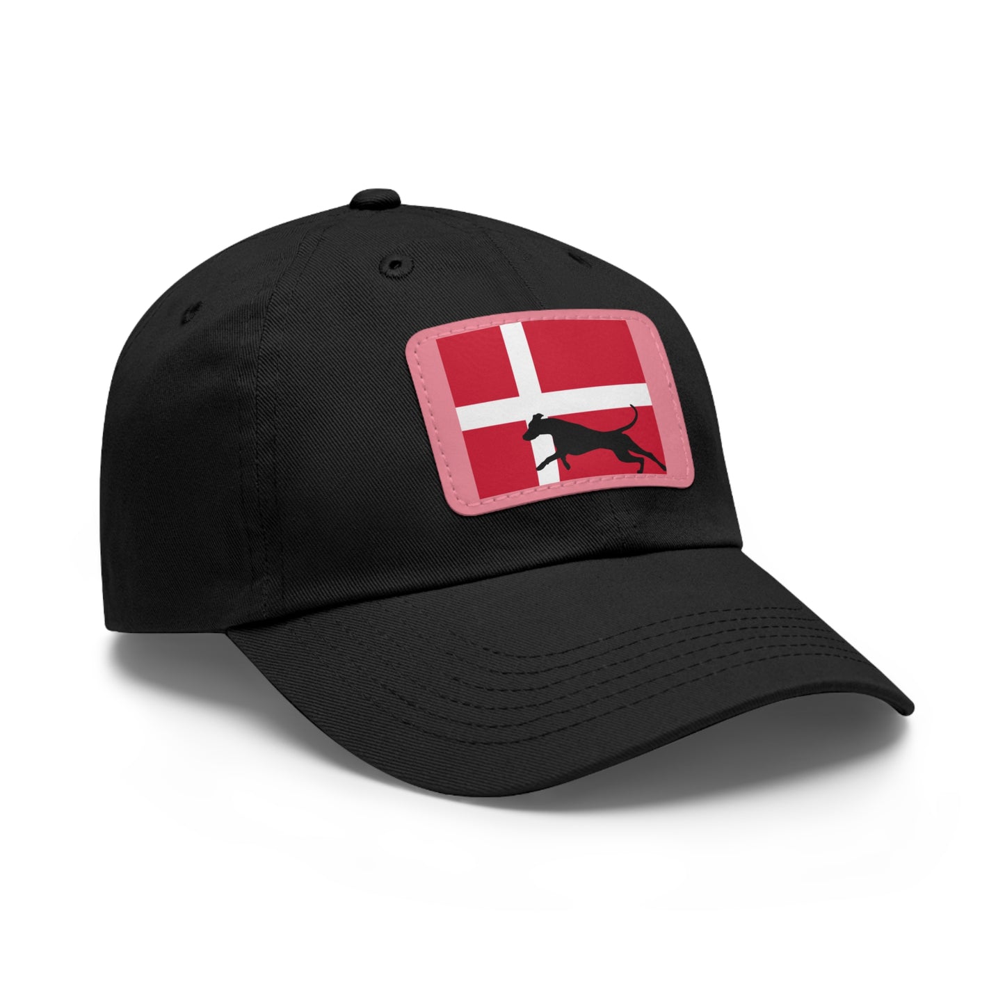 Doberman Denmark Protect 1 Dad Hat with Leather Patch (Rectangle)