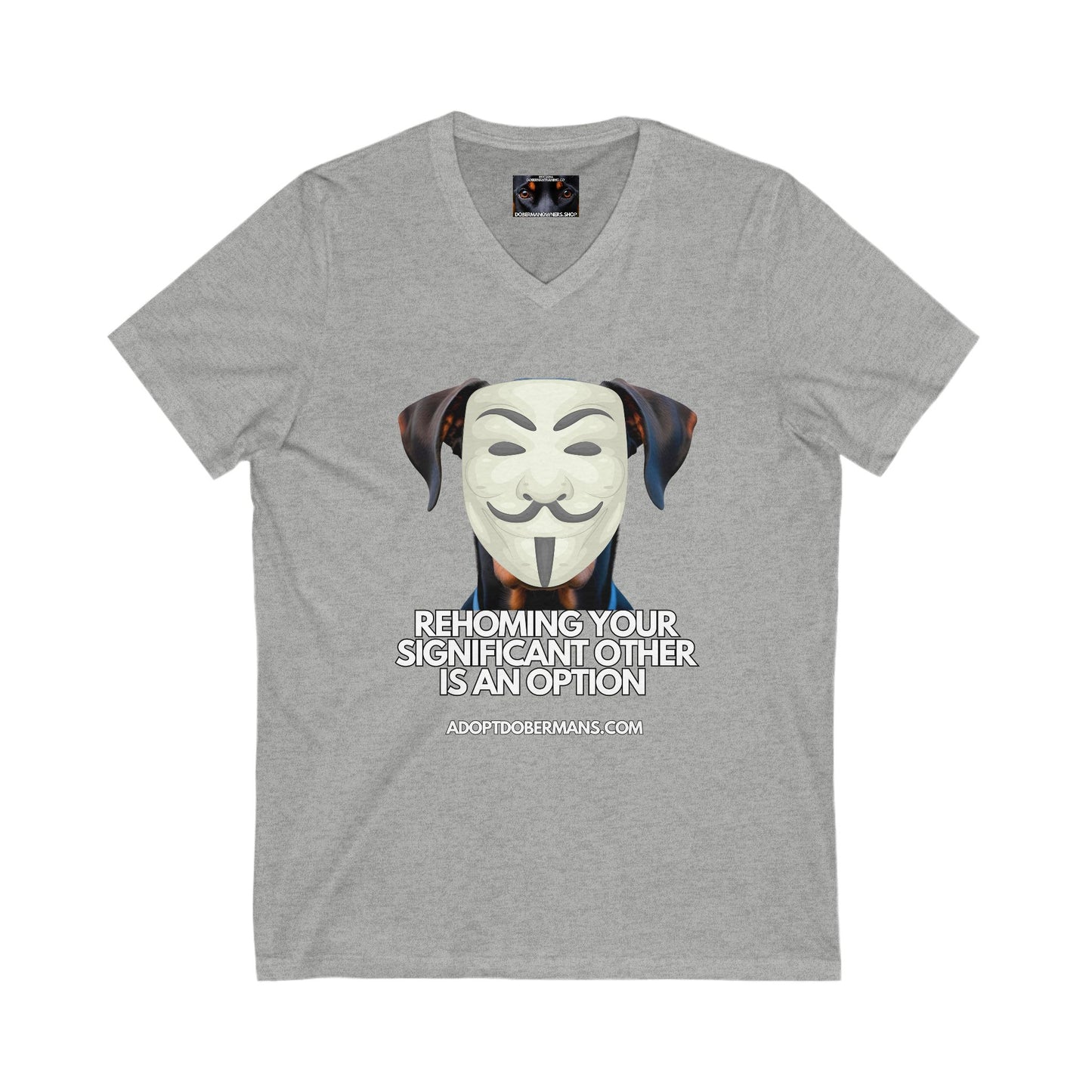 Adopt V Private Label Unisex Jersey Short Sleeve V-Neck Tee