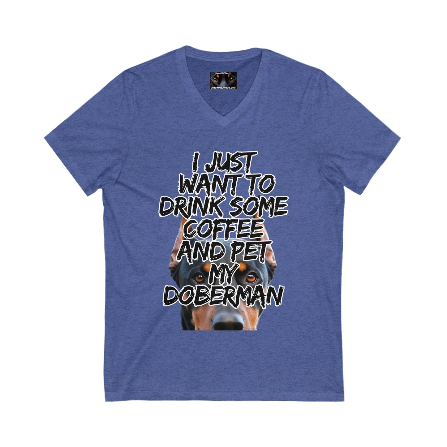 Just 3 Unisex Jersey Short Sleeve V-Neck Tee