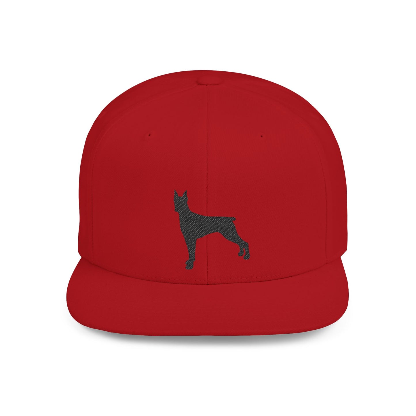 Custom Dog Silhouette Flat Bill Snapback Cap - Stylish Pet Lover Hat