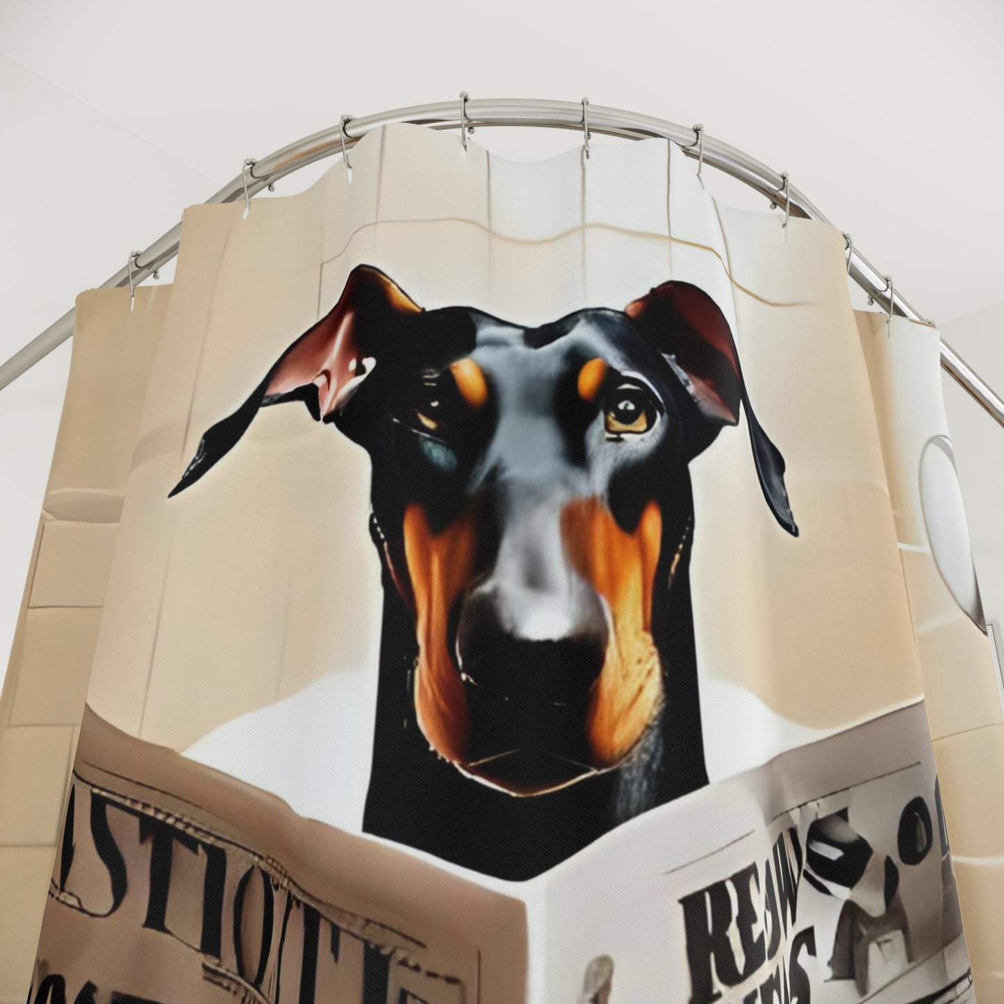 Doberman Shower Curtain ( custom orders available)