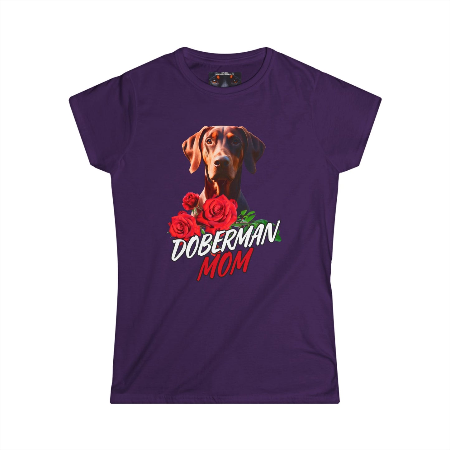 Doberman Mom 3 Women's Softstyle Tee