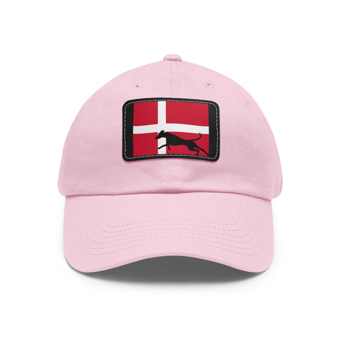 Doberman Denmark Protect 1 Dad Hat with Leather Patch (Rectangle)