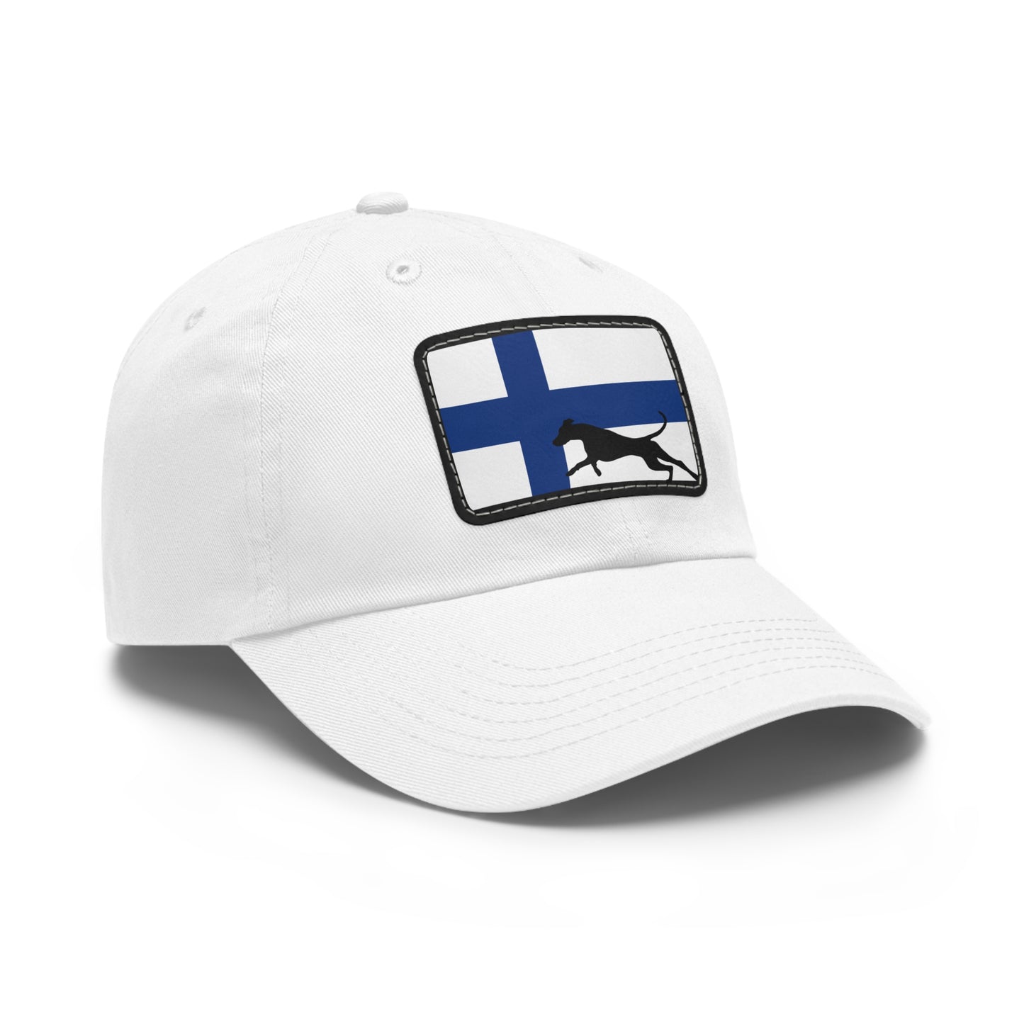Doberman Protect Finland 2 Dad Hat with Leather Patch (Rectangle)