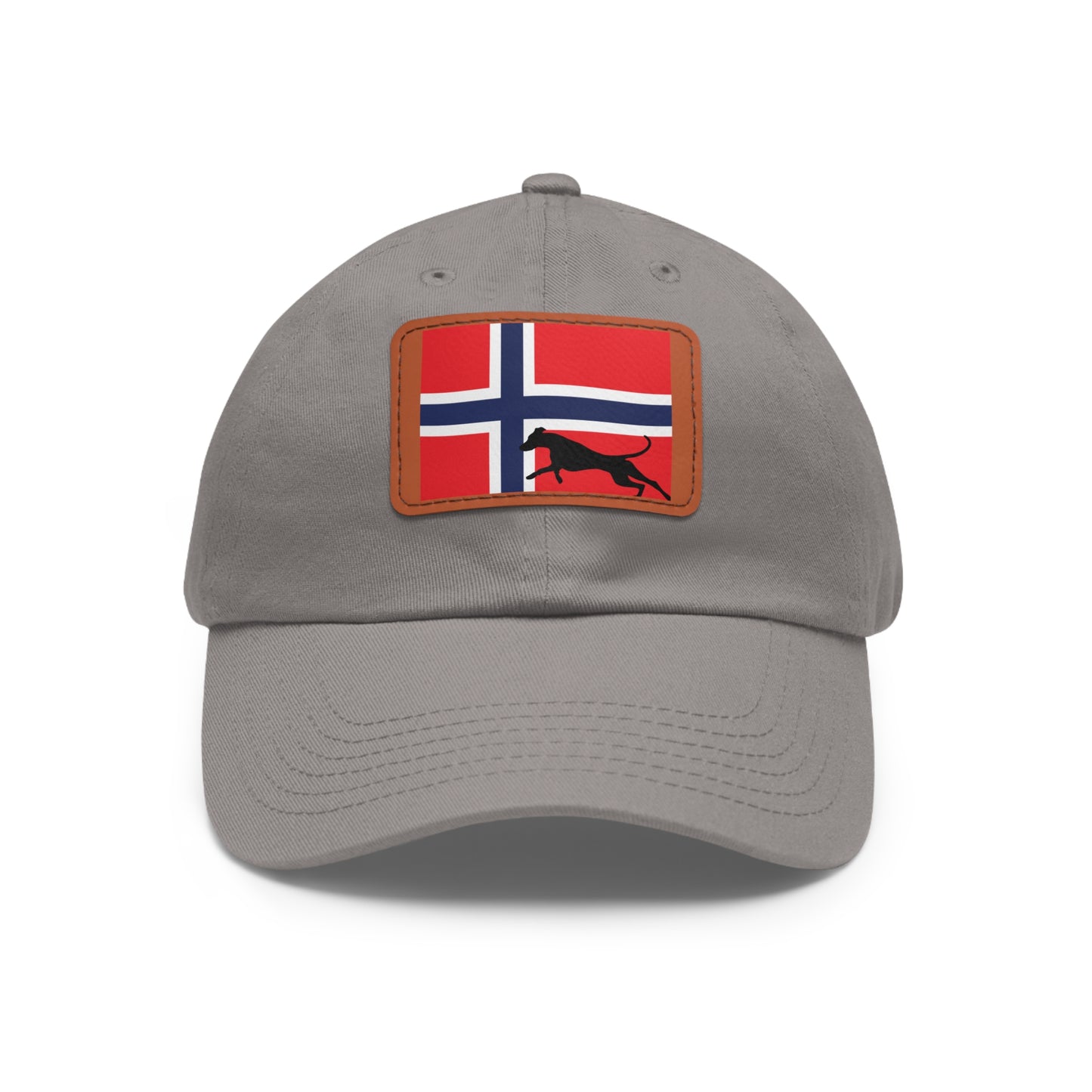 Doberman Norway Protect 1 Dad Hat with Leather Patch (Rectangle)